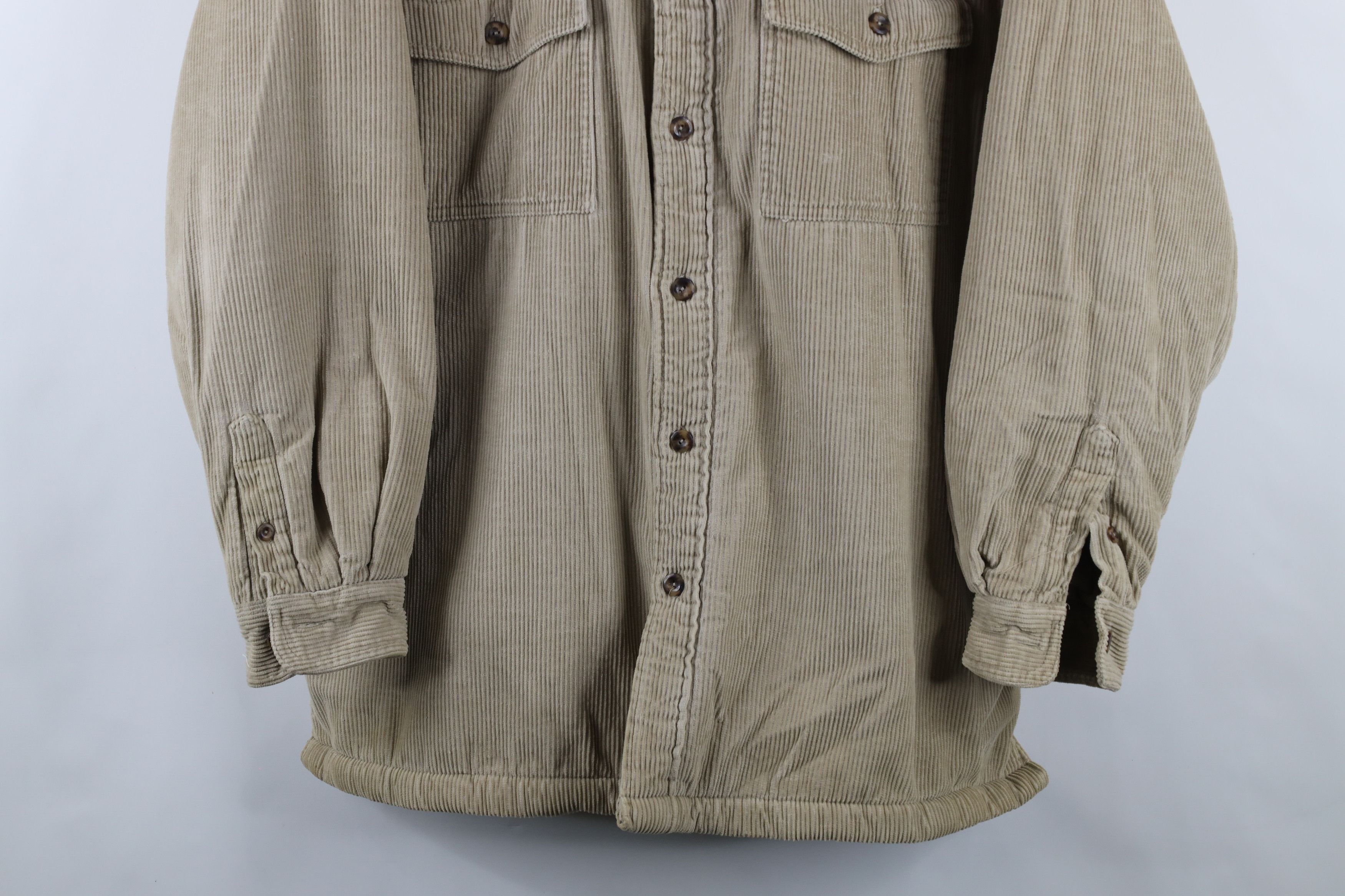 Vintage Vintage 90s Streetwear Fleece Lined Corduroy Shirt Jacket Size US L / EU 52-54 / 3 - 3 Thumbnail