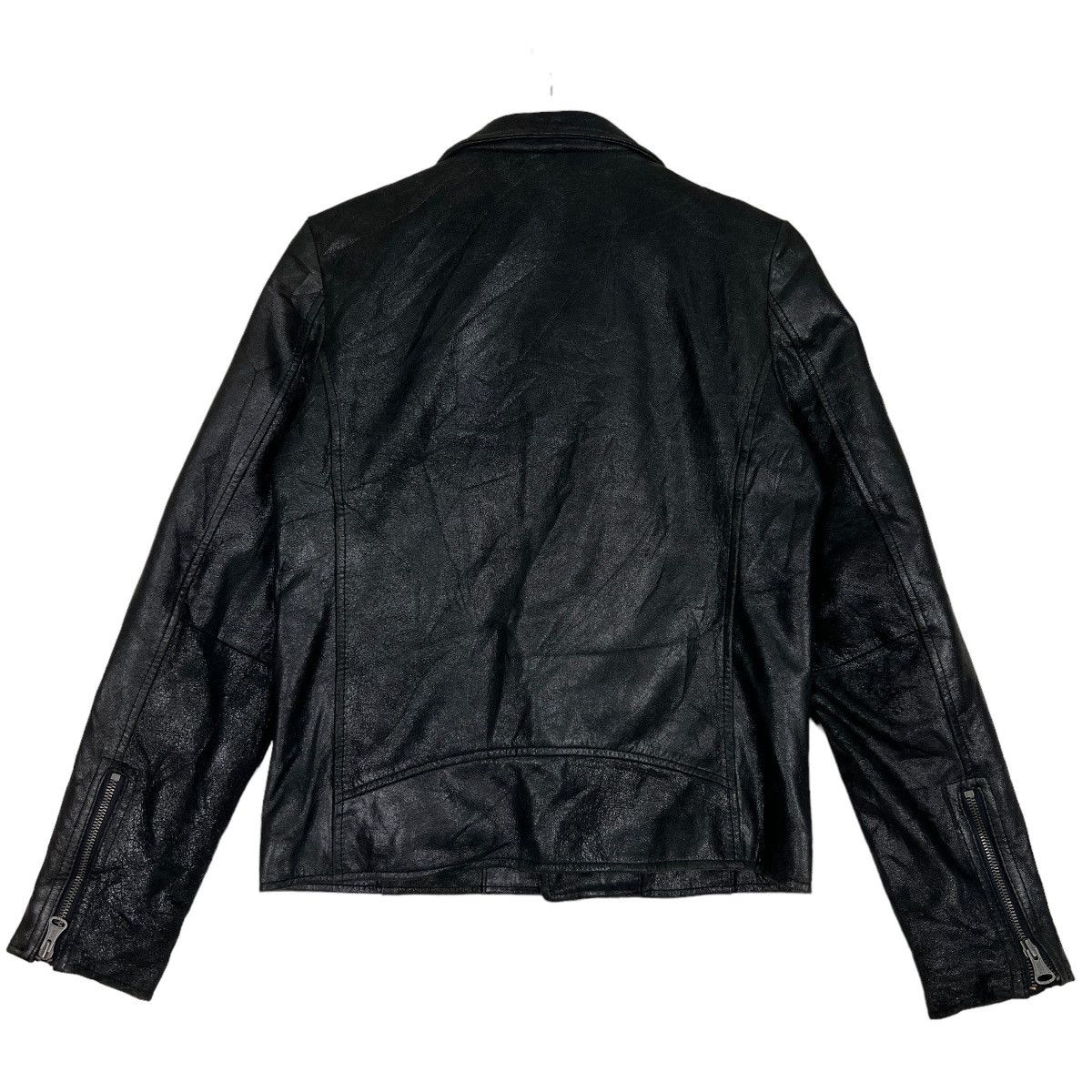 Issey Miyake 🔥 SENSE OF PLACE GOAT HIDE LEATHER MOTO JACKET Size US S / EU 44-46 / 1 - 8 Thumbnail