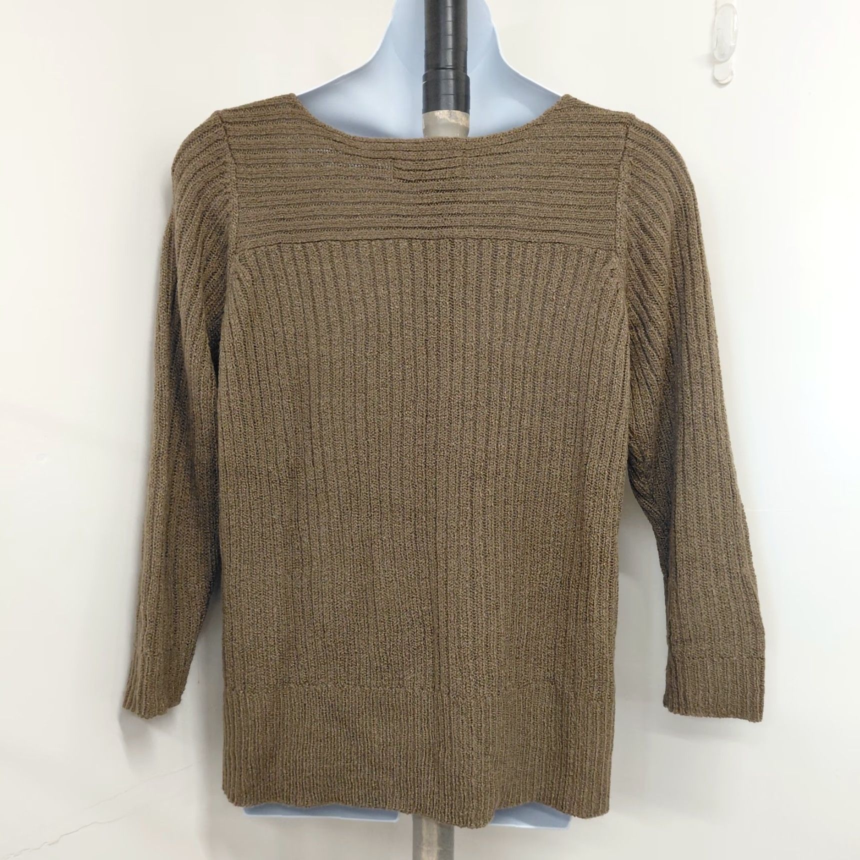 Avenue Avenue Design Sweater Women’s Size 18/20 Plus Brown Ribbed 3/4 Sleeve Knit Pullover All Seasons Size XXL / US 16-18 / IT 52-54 - 5 Thumbnail