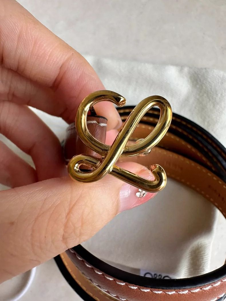 Loewe LOEWE Smooth leather fine leather narrow belt Size ONE SIZE - 8 Thumbnail