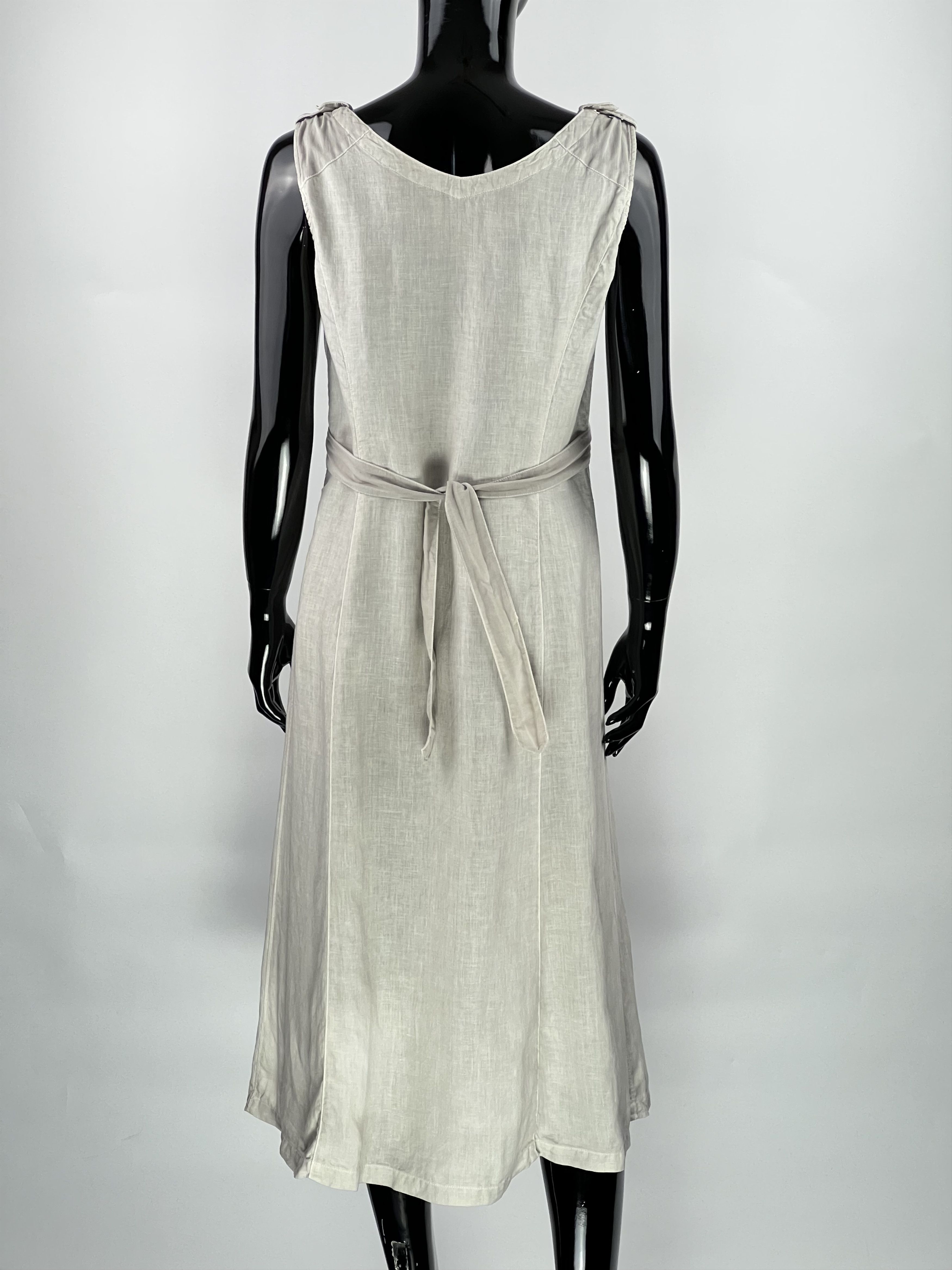 C.P. Company Rare Vintage C.P. Company Linen Midi Belted Dress Size IT42 Size M / US 6-8 / IT 42-44 - 3 Thumbnail