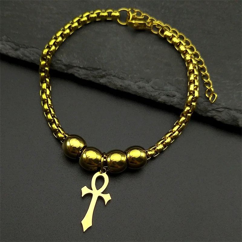 Jewelry Egypt Ankh Cross Bracelet Size ONE SIZE - 6 Thumbnail