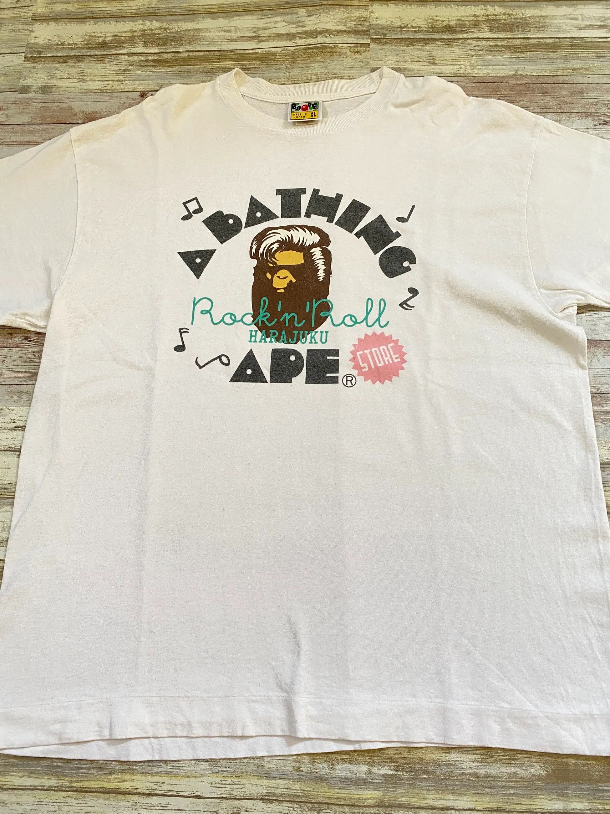 Bape Harajuku Rock'N'Roll Tee Size US XL / EU 56 / 4 - 2 Thumbnail