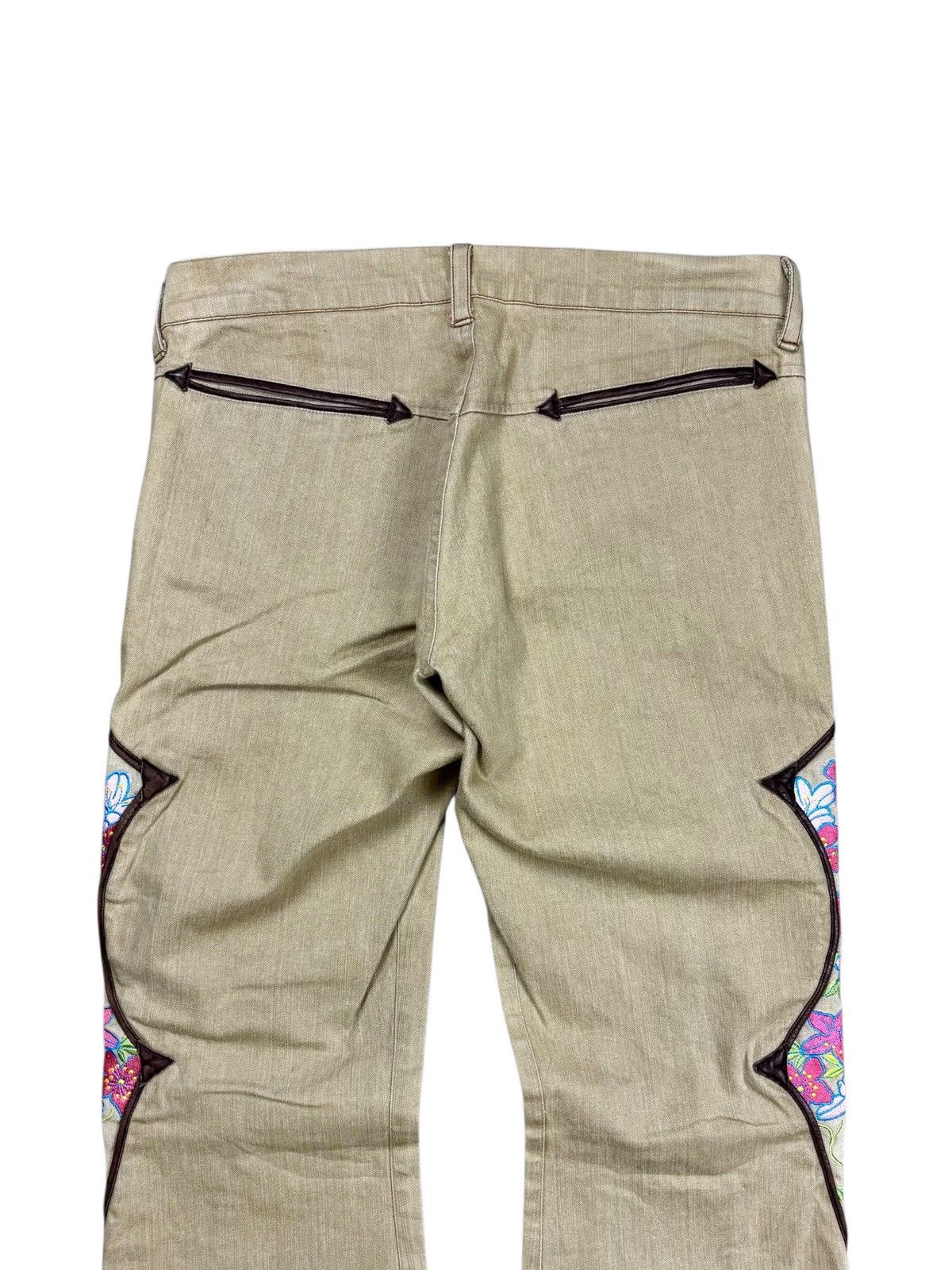 If Six Was Nine 2000s Attache De Prese Mexican Style Patchwork Flared Pants Size US 28 / EU 44 - 9 Thumbnail