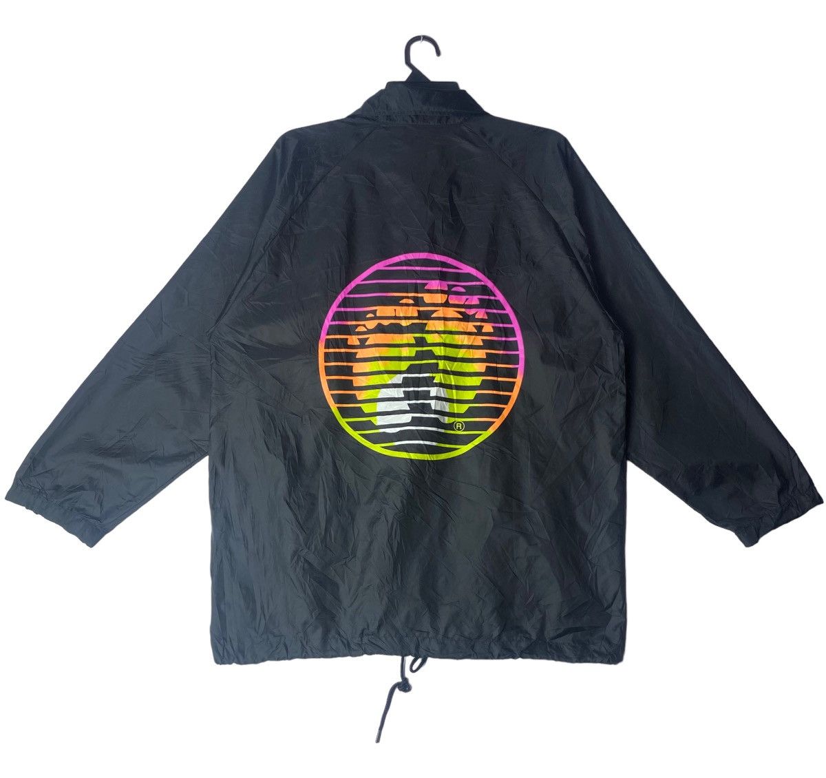 Vtg 90s rare HANG TEN multicolor logo spell out coach jacket