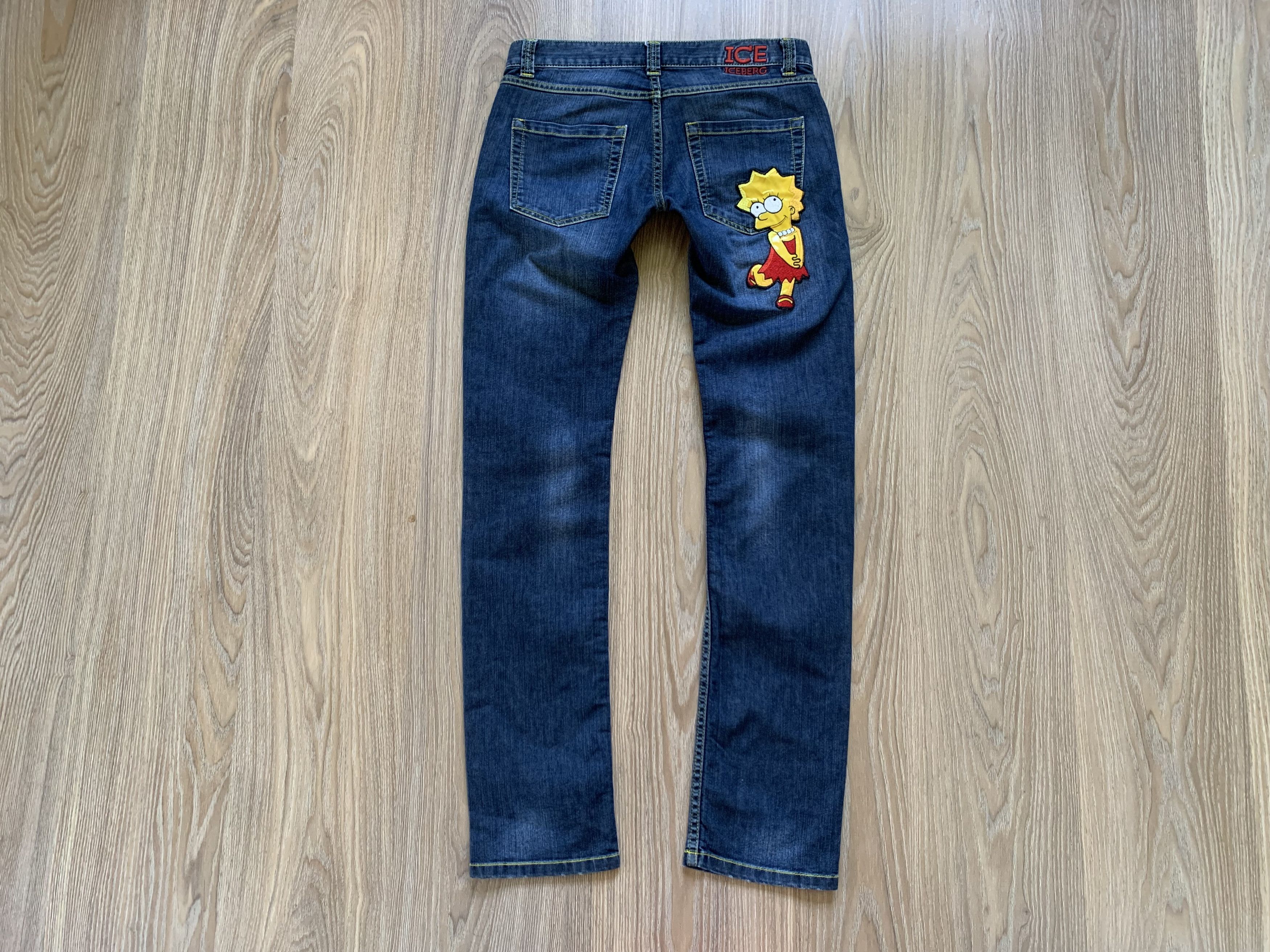 Iceberg Iceberg ICE Lisa Simpson Embroidered Blue Jeans Size 28" / US 6 / IT 42 - 3 Thumbnail