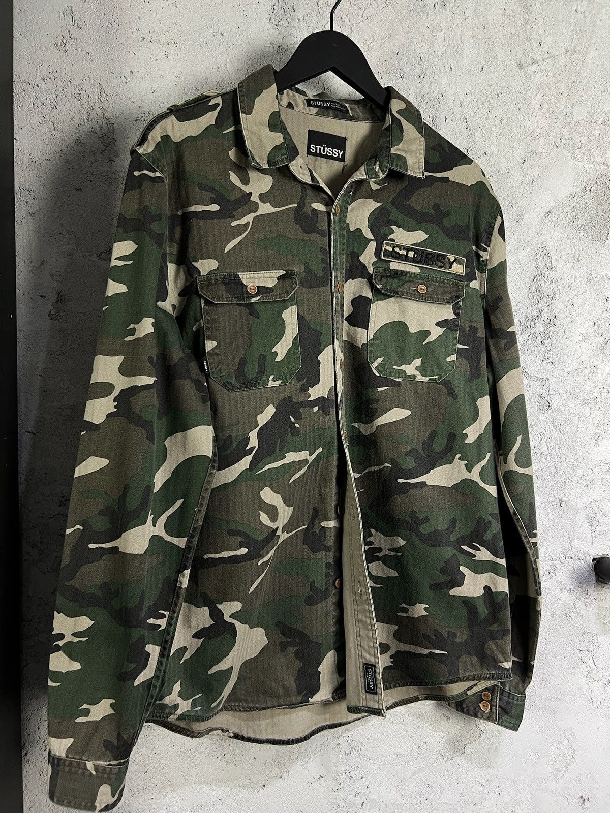 Stussy Stussy Long Sleeve Button Up Military Moro Shirt XL Size US XL / EU 56 / 4 - 8 Thumbnail