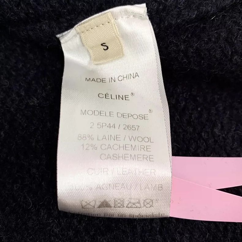 Celine Celine Black Wool VNeck Cardigan Sweater Size S / US 4 / IT 40 - 6 Thumbnail
