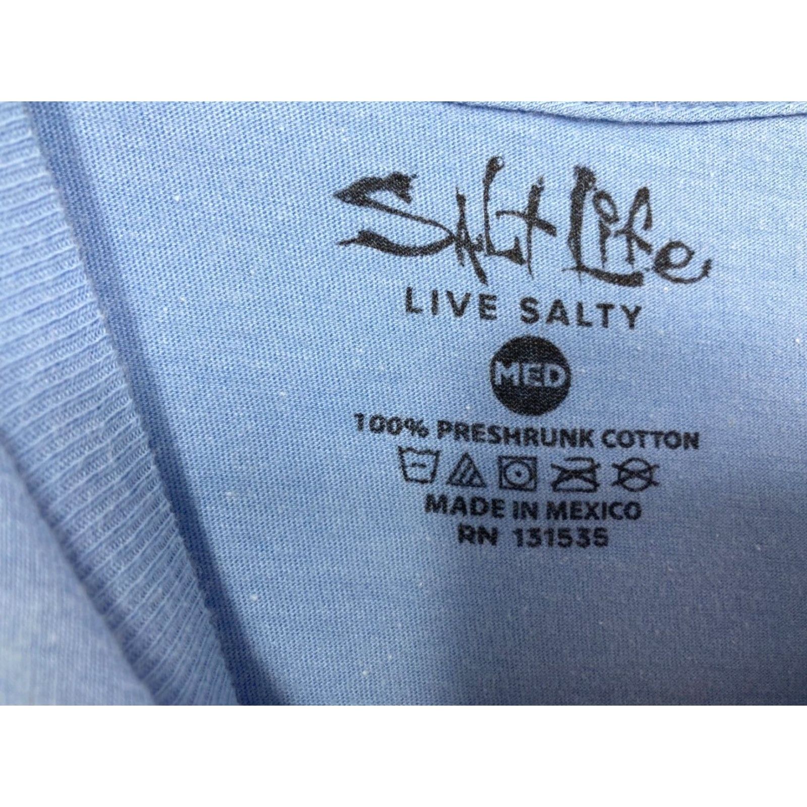 Vintage Salt Life Pocket T Shirt Mens M Blue Fish Surf Dive Size US M / EU 48-50 / 2 - 3 Thumbnail