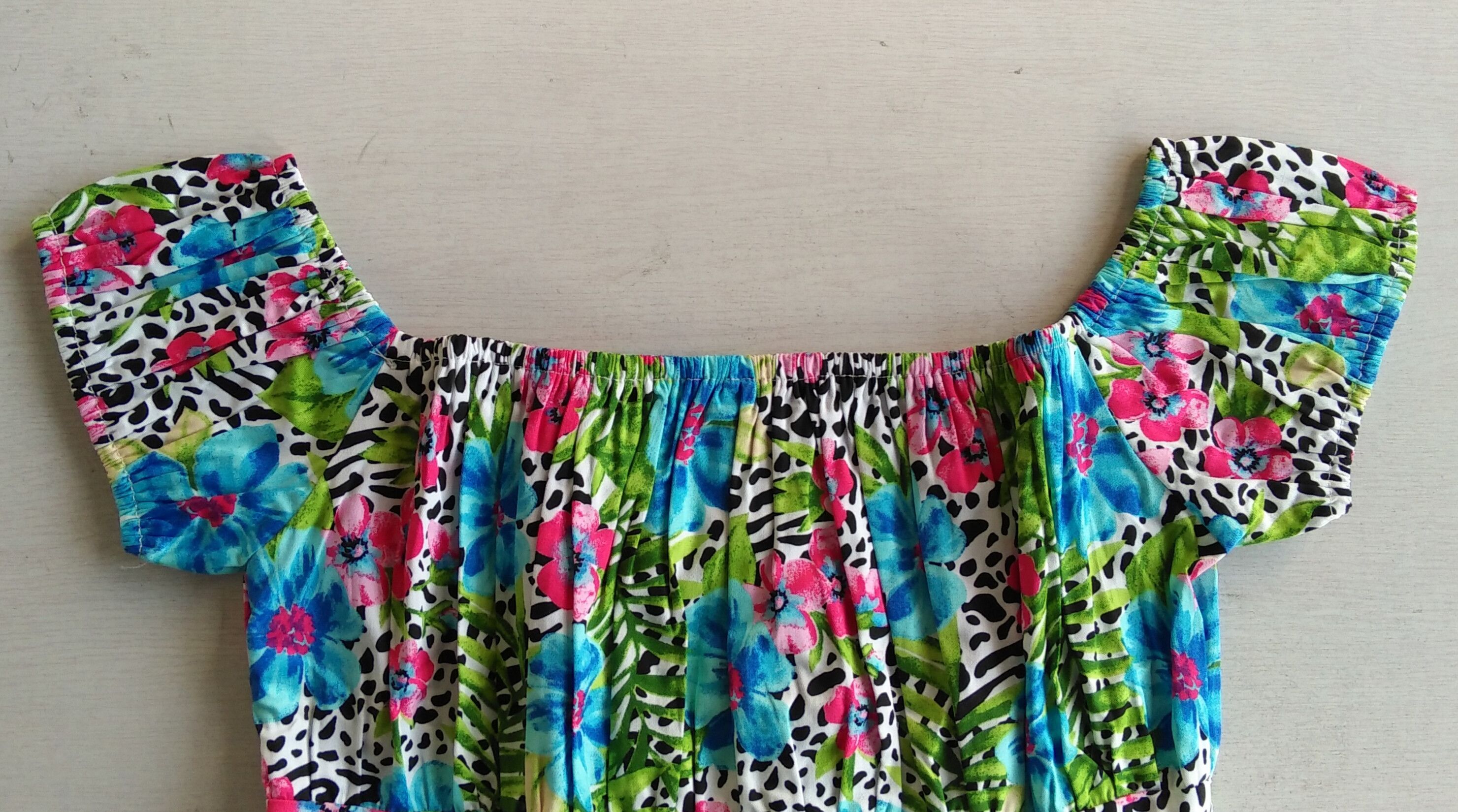 Other Leopard floral print off shoulder slim fit women tops Size L / US 10 / IT 46 - 5 Thumbnail
