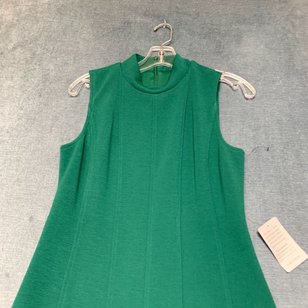MAGGY LONDON Maggy London Dress Womens A-Line Emerald Green Back Zip Party 4 Sleeveless Mock Neck Polymer Polyester Casual, Cocktail, Party/Cocktail Size S / US 4 / IT 40 - 4 Thumbnail