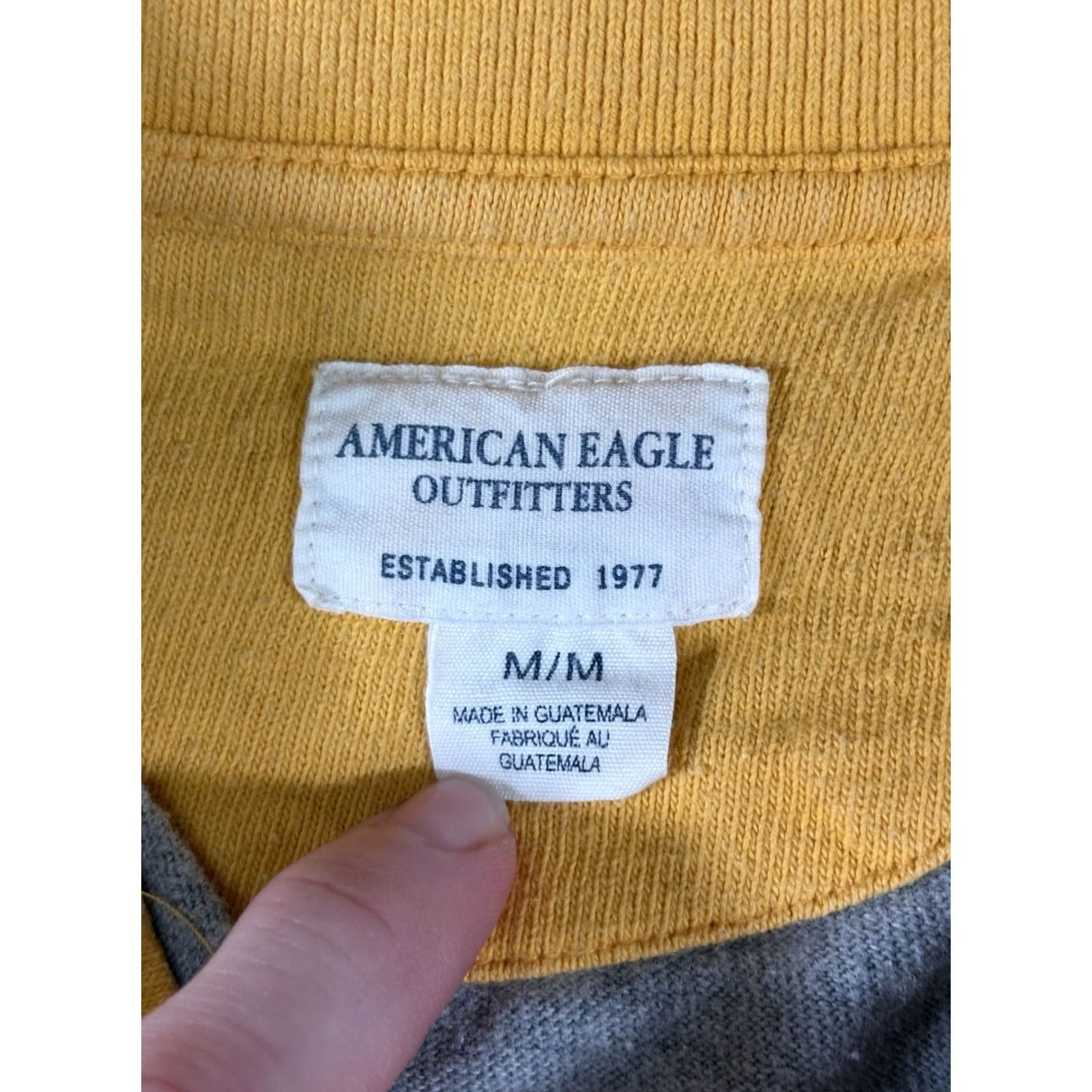 American Eagle Outfitters VINTAGE American Eagle Polo Shirt Medium Rugby Preppy Cotton Y2K Men’s Size US M / EU 48-50 / 2 - 2 Thumbnail