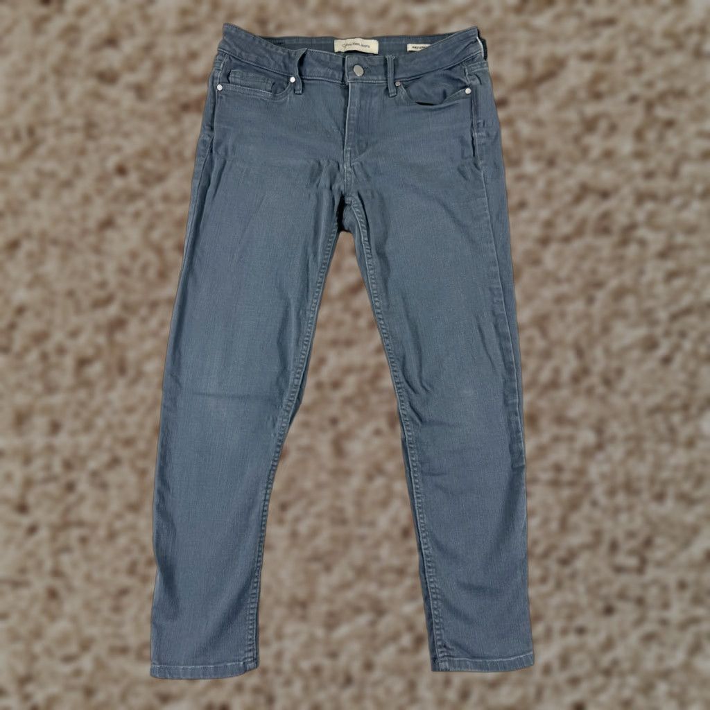 Calvin Klein Calvin Klein Jeans Women 8 Blue Denim Ankle Skinny Stretch Cotton Blend 5-Pocket Regular 28 in Inseam Blue Womens Jeans 90s? Size 30" / US 8 / IT 44 - 1 Thumbnail
