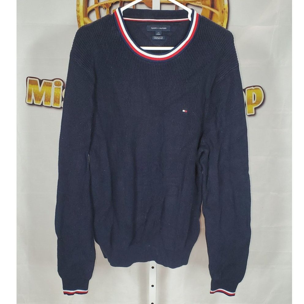 Tommy Hilfiger Tommy Hilfiger Men’s Blue Crewneck Sweater Cotton Knit L Size US L / EU 52-54 / 3 - 1 Thumbnail