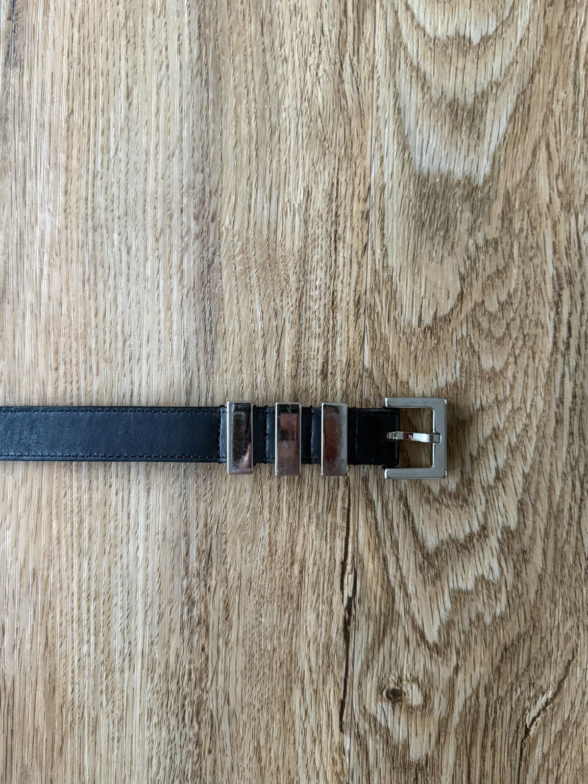 Saint Laurent Paris Saint Laurent Paris Trois Passants Belt – Black Calfskin Size 36 - 3 Thumbnail