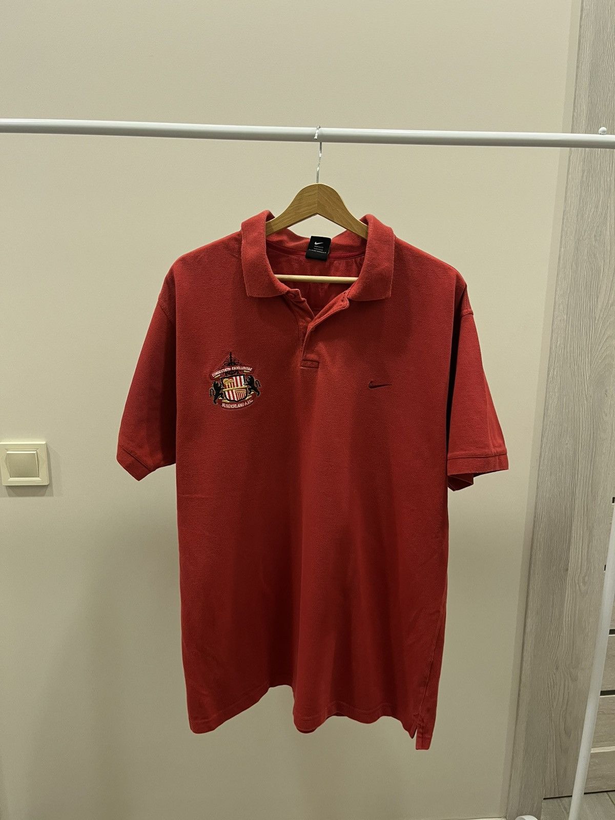 Nike Vintage 90s Nike Team Sunderland A. F. C. Red Polos y2k Size US XL / EU 56 / 4 - 1 Thumbnail