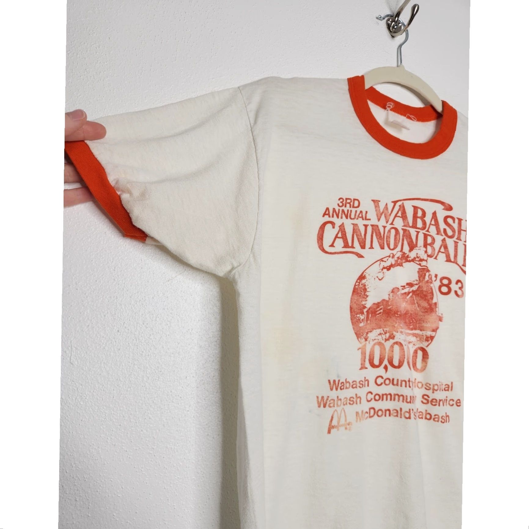 Vintage VINTAGE Wabash Cannonball Train McDonalds Ringer Shirt Size US S / EU 44-46 / 1 - 3 Thumbnail