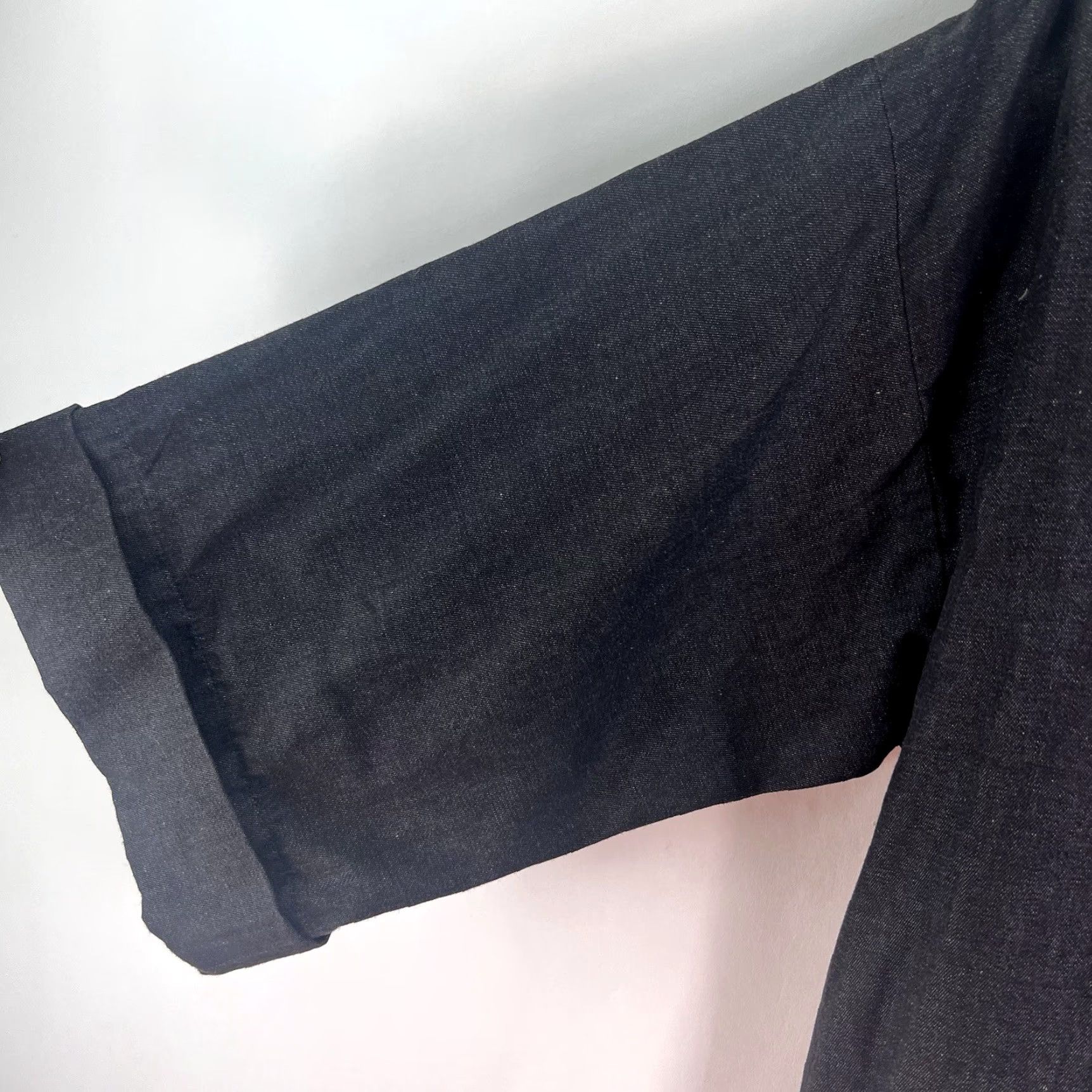 Denime VINTAGE Flo-Rees Floral Denim Blazer Womens 2XL Black Embroidered 80s 90s Size XXL / US 16-18 / IT 52-54 - 5 Thumbnail