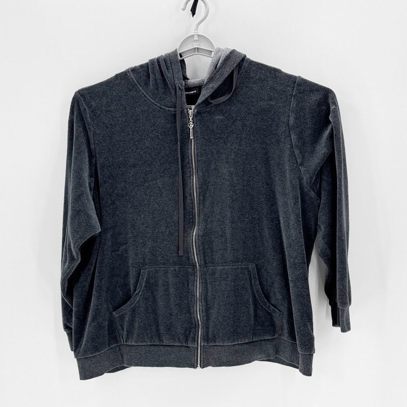 Other Lane Bryant True Y2K velvet full zip hoodie sweater 26/28 Size 4XL / US 24-26 - 1 Thumbnail