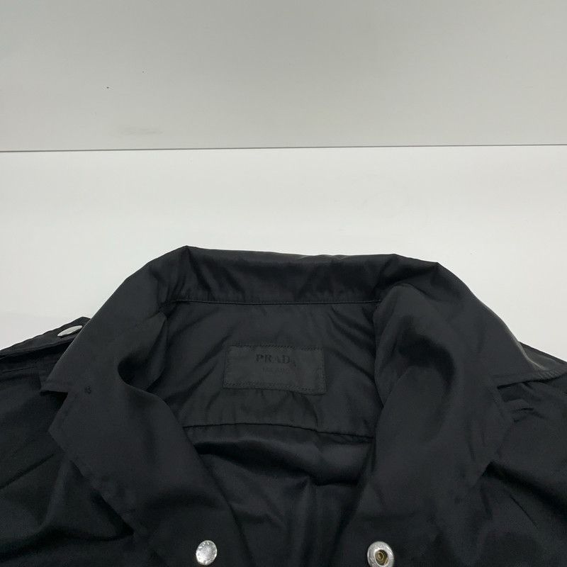 Prada Prada Black Logo Nylon Short Sleeve Shirt Size US M / EU 48-50 / 2 - 1 Thumbnail