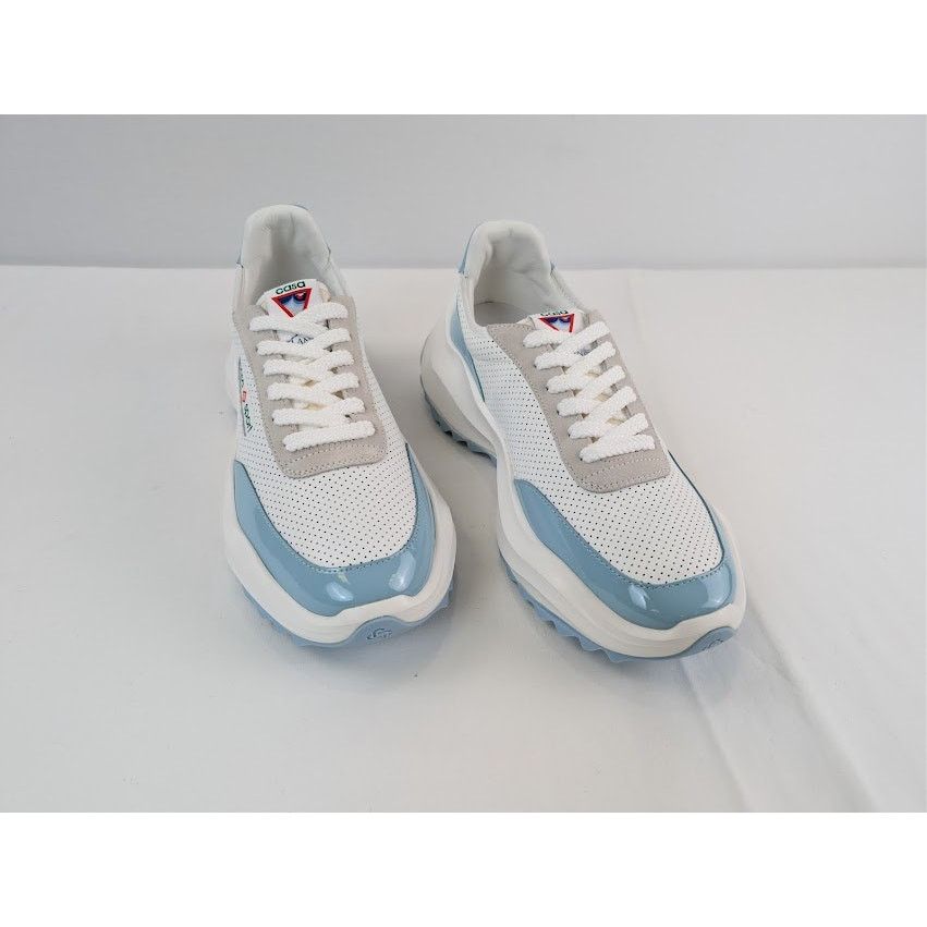 Casablanca o1rshd1 Leather Atlantis Sneaker in White / Light Blue Size US 9 / EU 42 - 7 Thumbnail