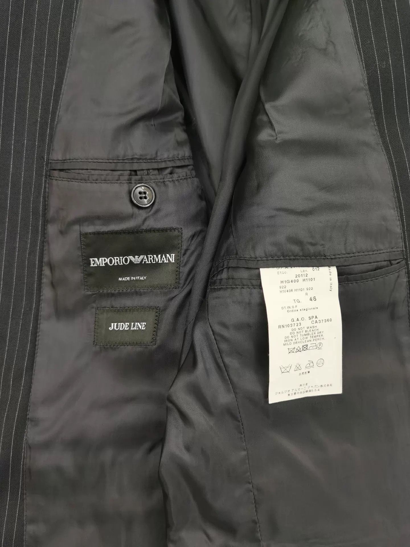 Armani Emporio Armani Waist-Cinched Blazer 46 1x Worn Size 46R - 9 Thumbnail