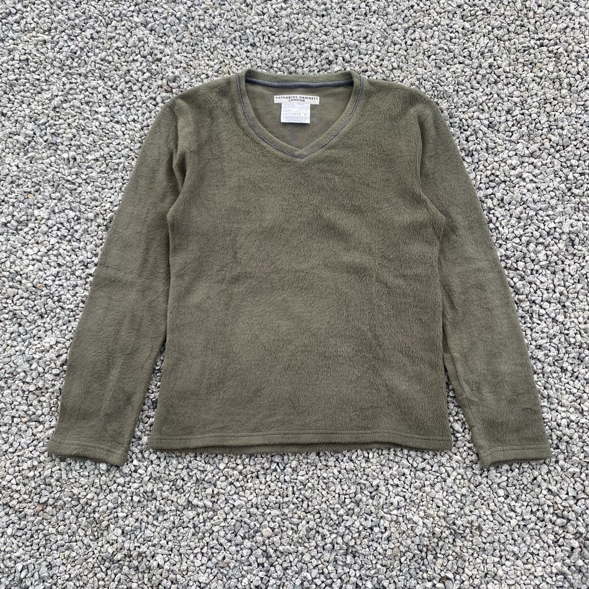 Katharine Hamnett London 1990s KATHARINE HAMNETT Kurt Kobain Mohair Green sweatshirt Size US M / EU 48-50 / 2 - 6 Thumbnail
