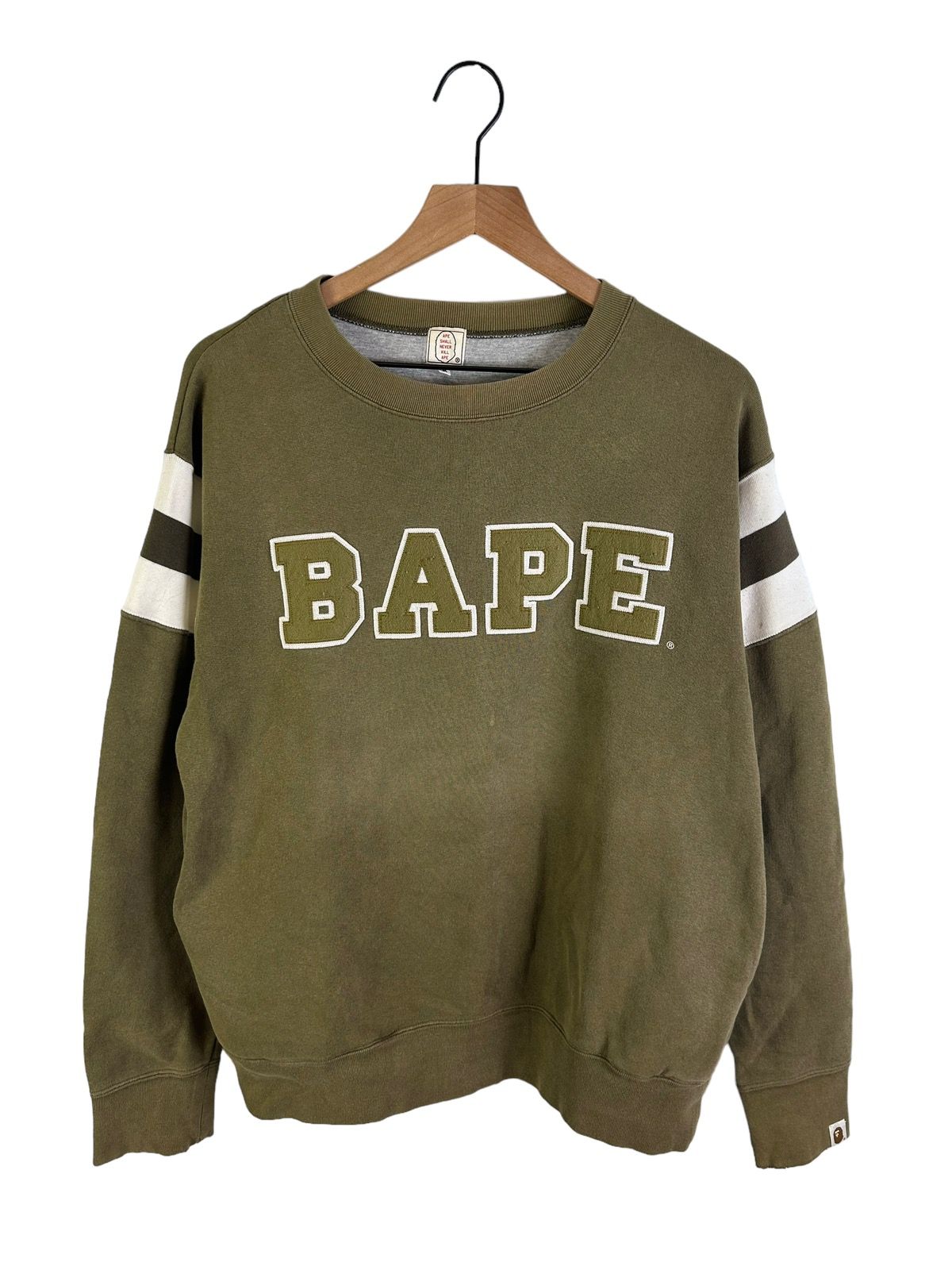 Pre-owned Bape Og  Logo Sweatshirts In Khaki