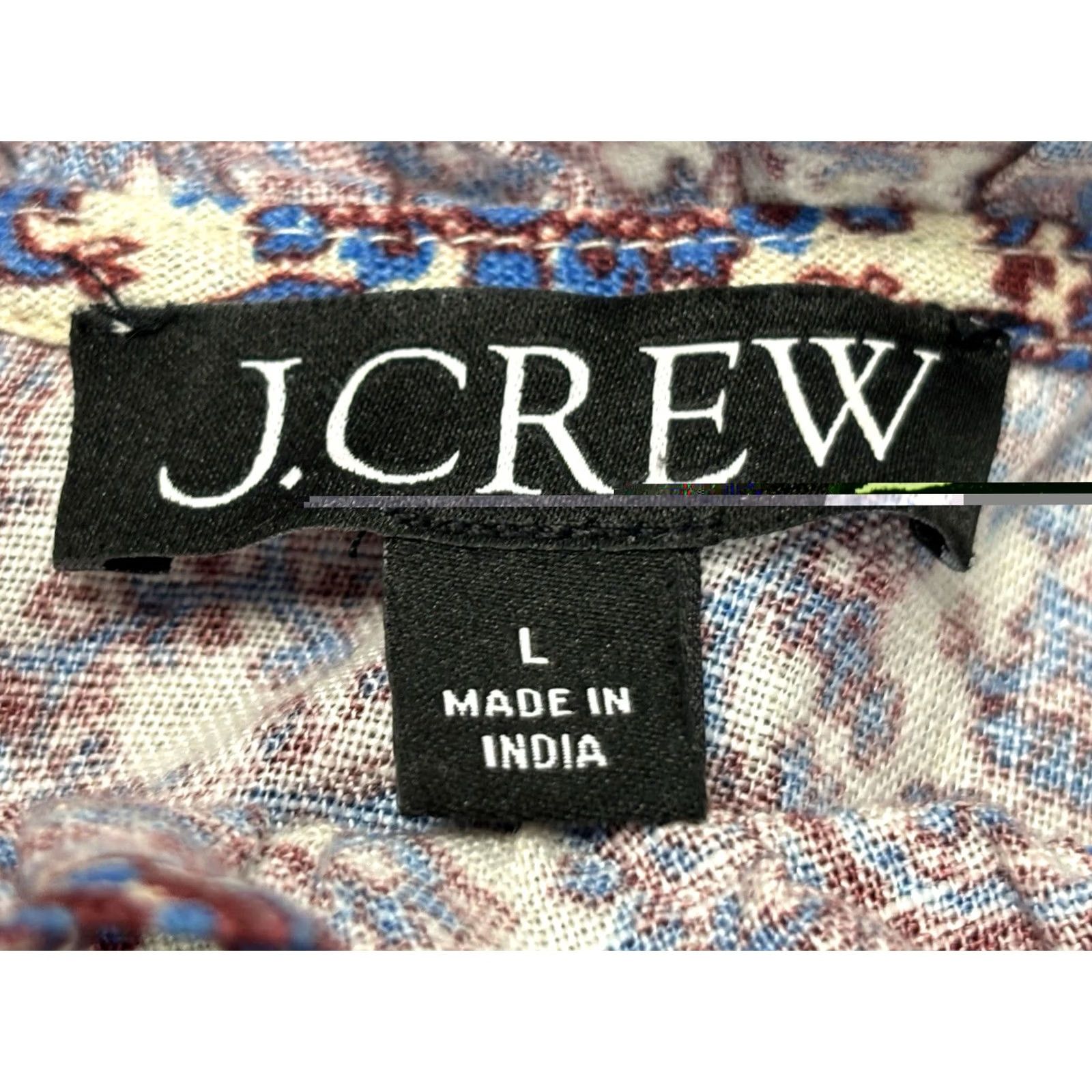J.Crew J.CREW Top Women’s L Fleur Sleeveless Paisley Floral Ruffle Neck Blouse Linen Shirt Blouse Linen Multicolor Women Regular L Size L / US 10 / IT 46 - 7 Thumbnail