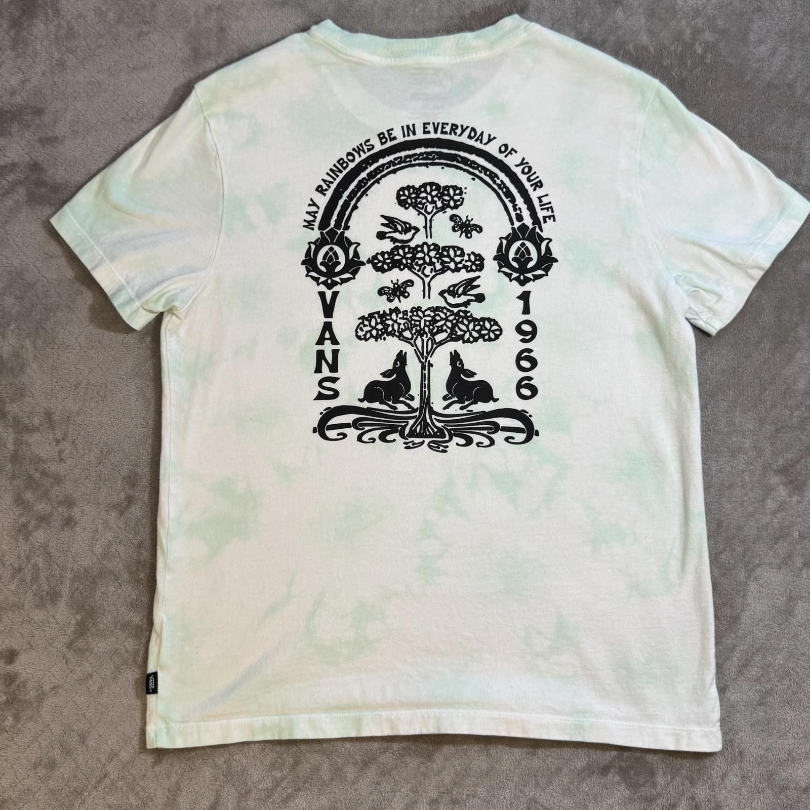 Designer Vans Everyday Rainbow Tie Dye Boyfriend T-Shirt Size L / US 10 / IT 46 - 7 Thumbnail