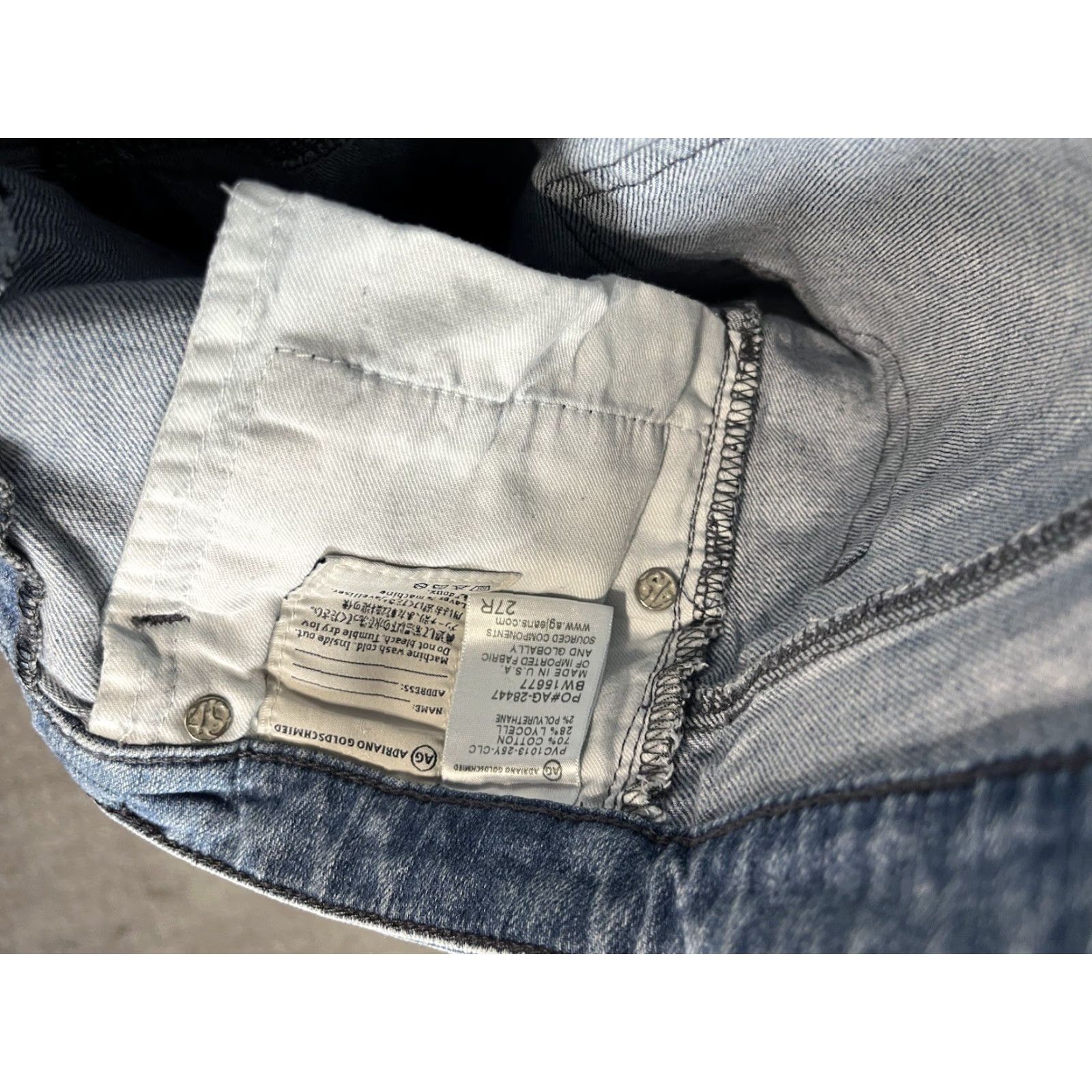 Vintage AG Adriano Goldschmied Jeans Women Sz 27R The Angel Bootcut Stretch Jeans Size 27" / US 4 / IT 40 - 6 Thumbnail