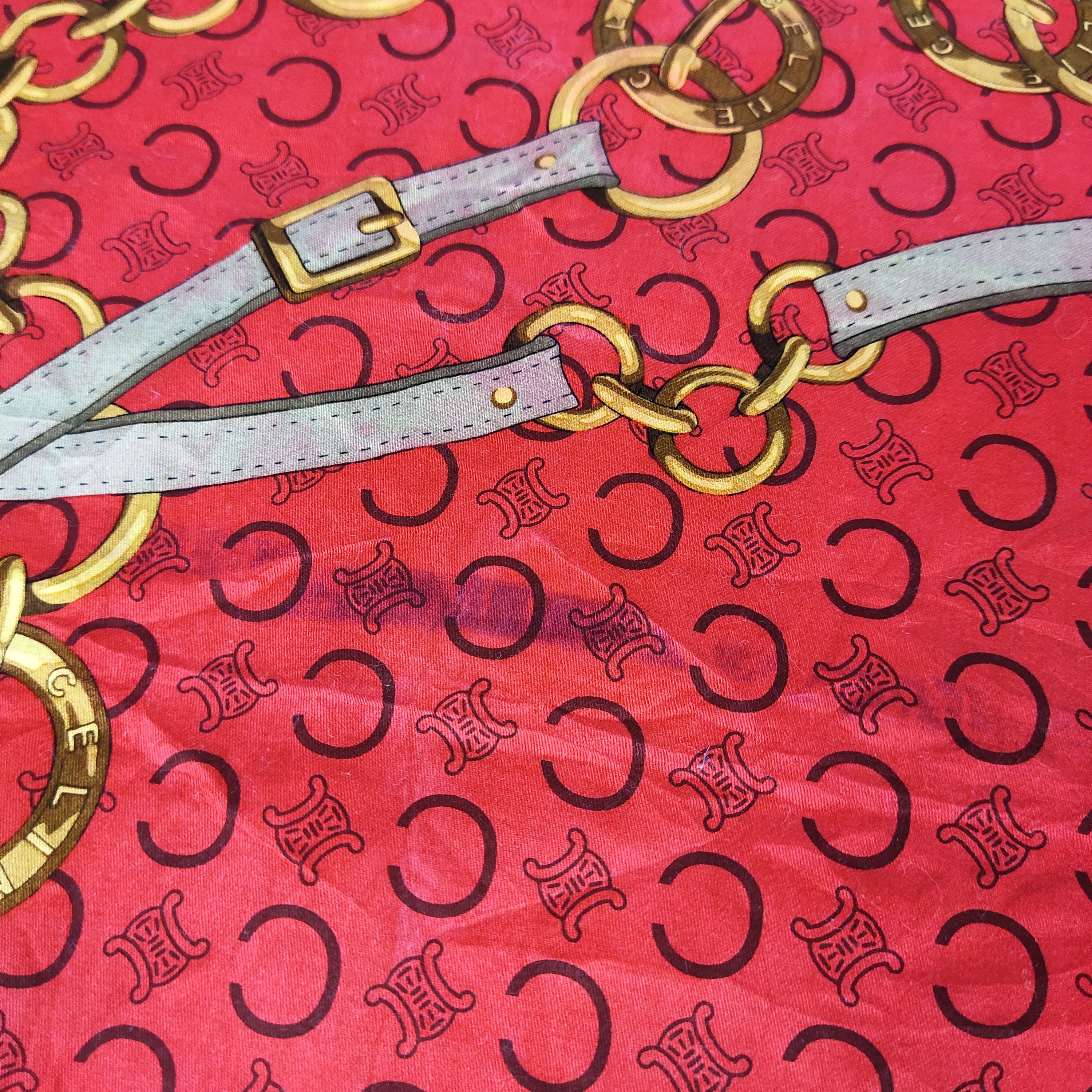 Celine × Vintage Celine Handkerchief / Neckerchief / Bandana FZ351 Size ONE SIZE - 6 Thumbnail