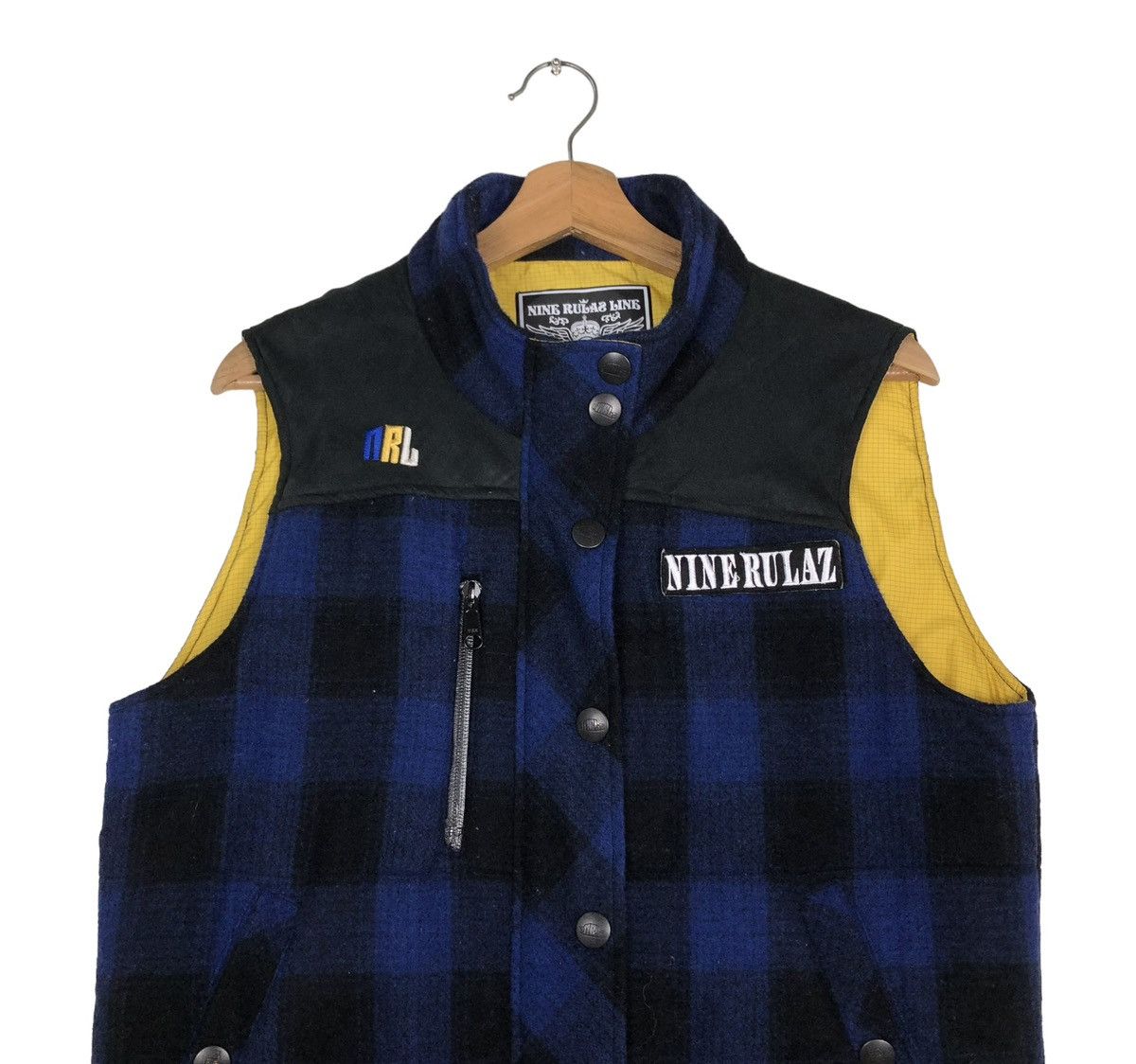 Hysteric Glamour 🔥BIKER VEST JACKET NINE RULEZ JAPAN TARTAN DESIGN PUNK STYLE Size US M / EU 48-50 / 2 - 3 Thumbnail