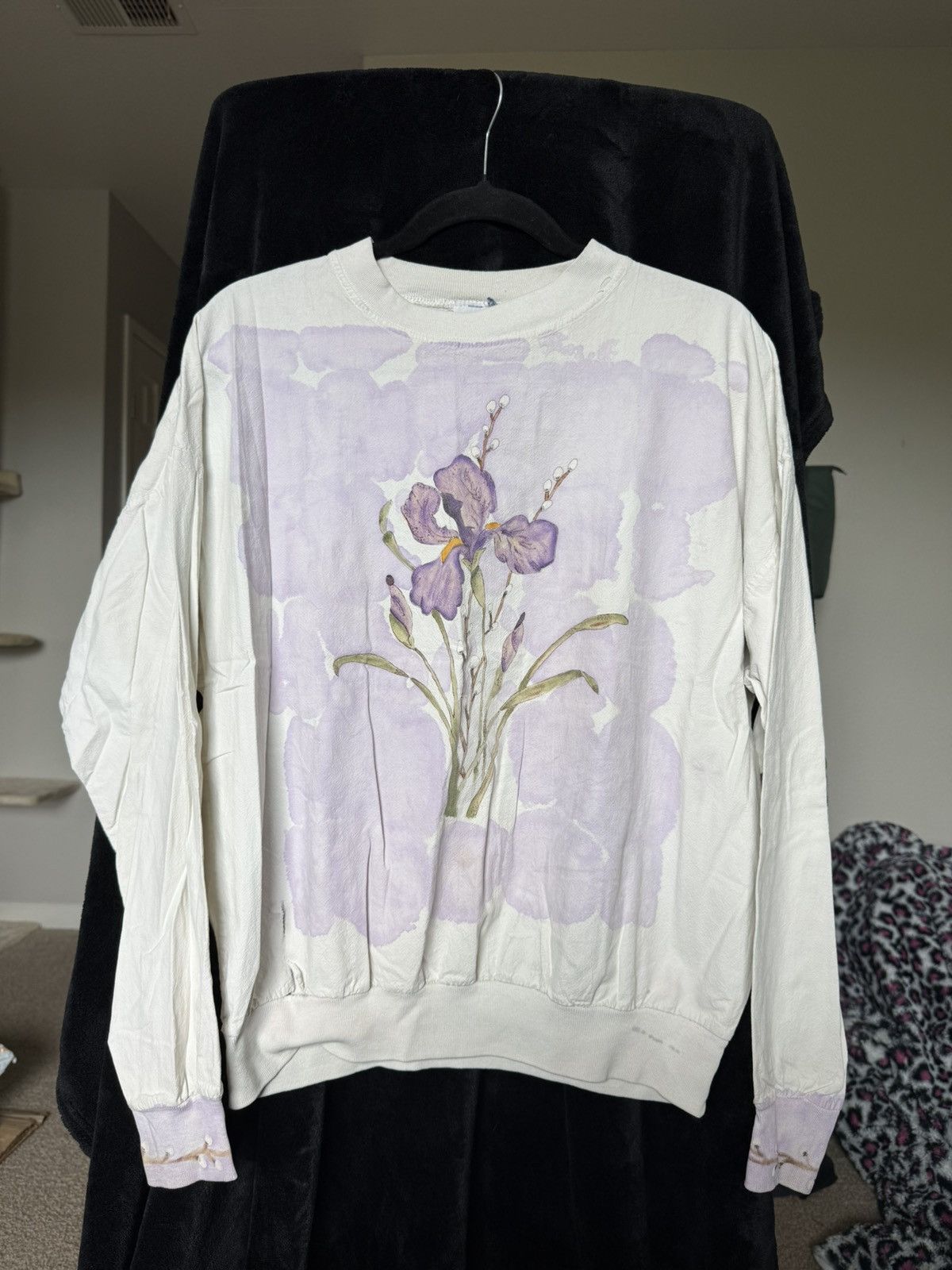 Other Vintage Floral Crewneck Iris Sweatshirt Cottagecore Size US M / EU 48-50 / 2 - 1 Thumbnail