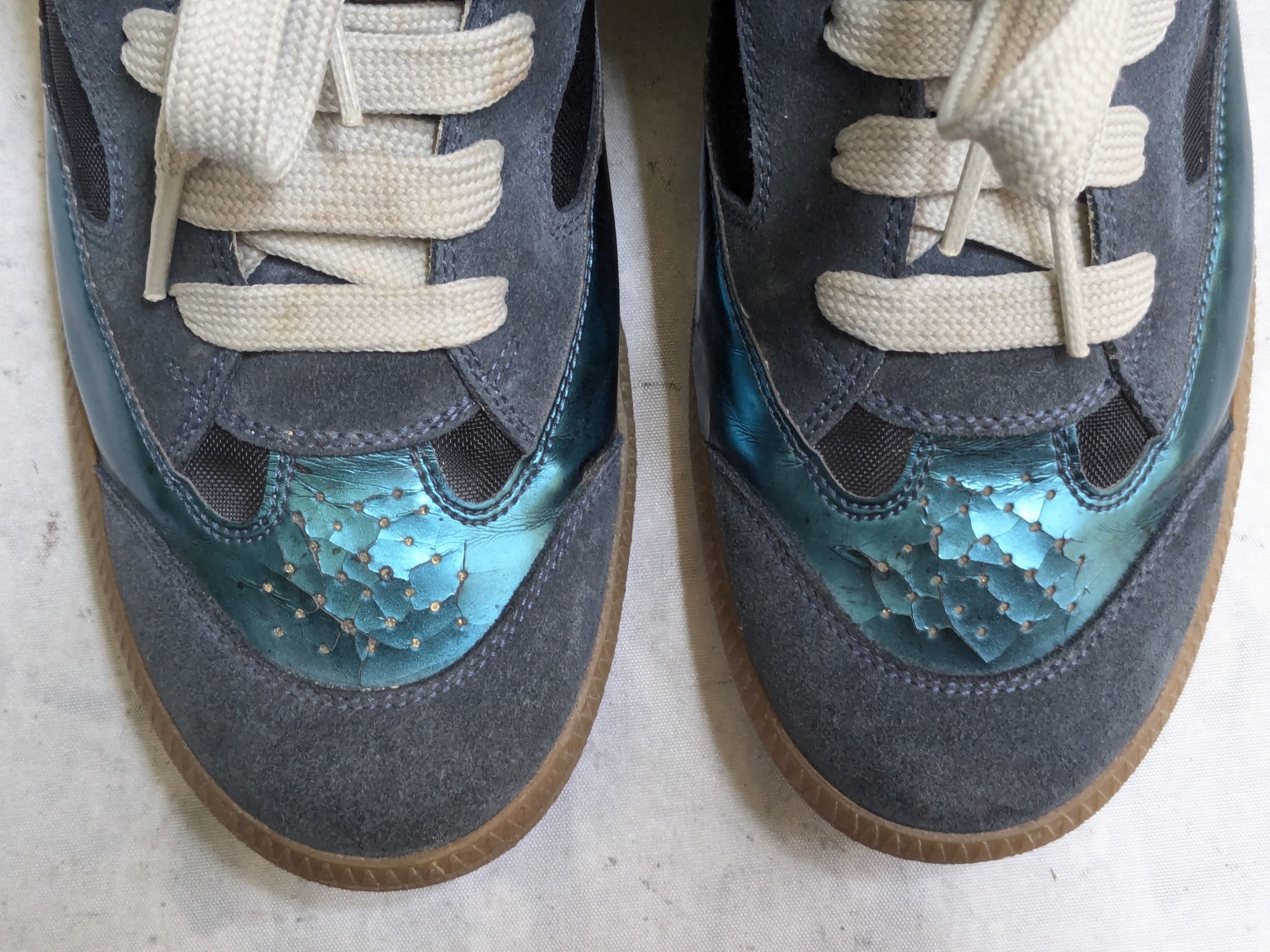Maison Margiela Maison Margiela High Top Cut Out Sneakers Blue 9 42 Size US 9 / EU 42 - 2 Thumbnail