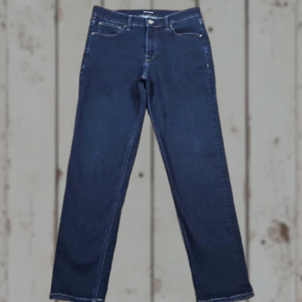 Express Express Jeans Slim Fit Denim Jeans - 32x29 - Dark Wash - Blue - Mens - Regular - Stretch - Cotton Polyester Spandex - 31x29 Tag Size 32x32 Size US 31 - 1 Thumbnail