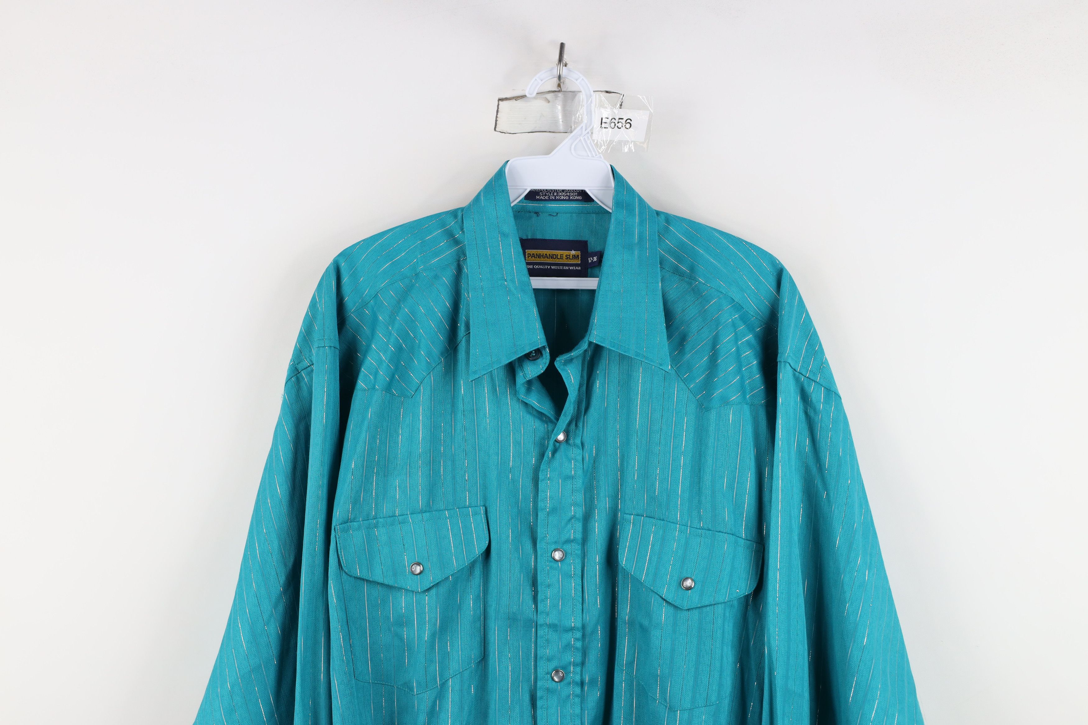 Vintage Vintage 90s Rockabilly Striped Cowboy Western Button Shirt Size US M / EU 48-50 / 2 - 2 Thumbnail