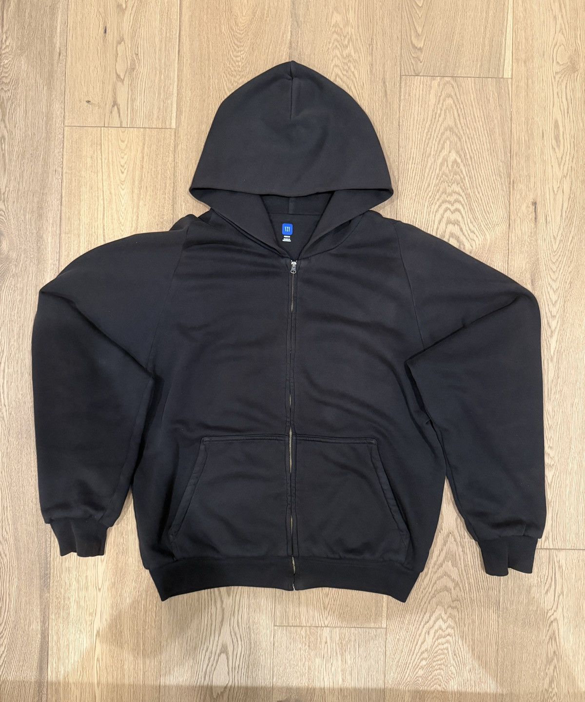 トップス yeezy gap black zip up hoodie Unreleased Yeezy x Gap YZY Full Zip Sweatshirt Hoodie Black