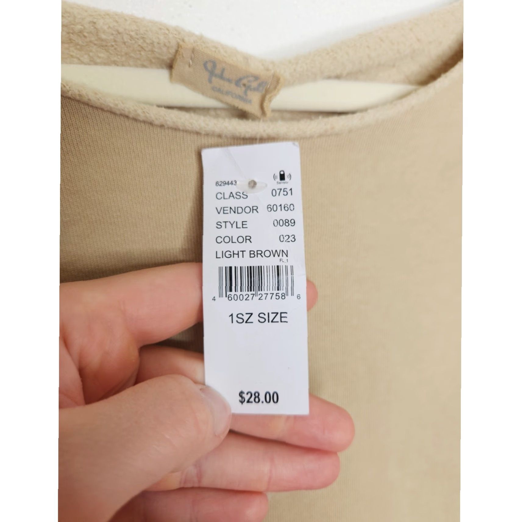Vintage VINTAGE John Galt Shirt Womens One Size Tan NWT y2k Workou t Crop Sweatshirt Tank Khaki Potency? Size ONE SIZE - 4 Thumbnail