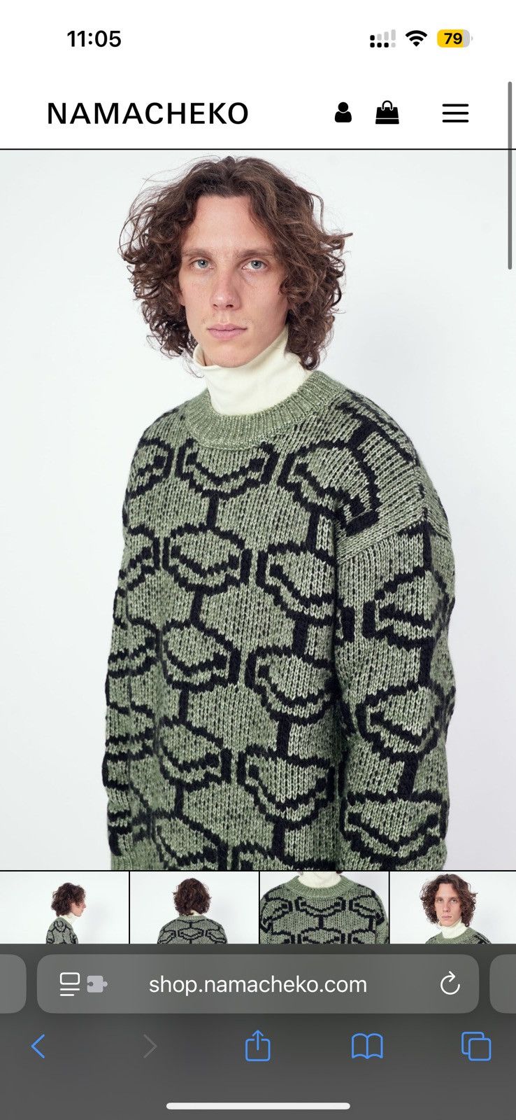 Namacheko New With Tags Akad Crewneck in Green size L Size US L / EU 52-54 / 3 - 13 Thumbnail