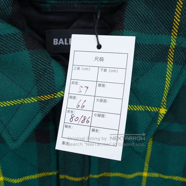 Balenciaga Balenciaga Plaid Cotton Jacket Shirt Size US S / EU 44-46 / 1 - 8 Thumbnail