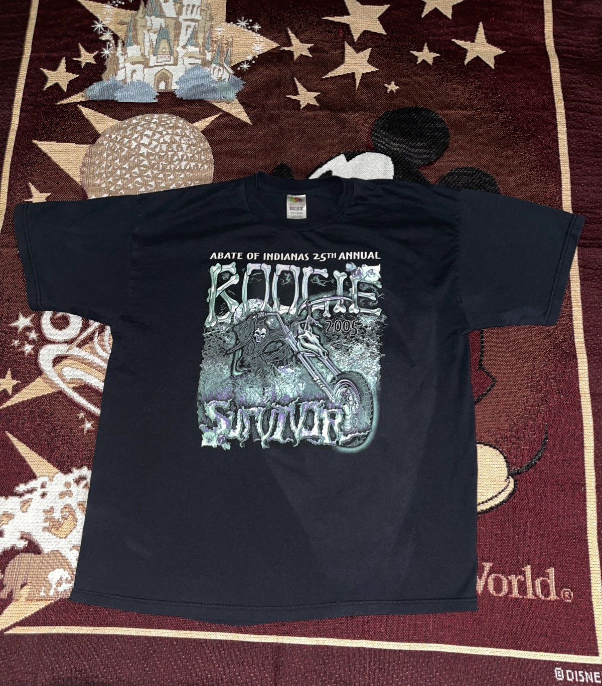 Vintage 2005 Boogie Midwest Biker Fest Skeleton Tshirt Size US XL / EU 56 / 4 - 1 Thumbnail