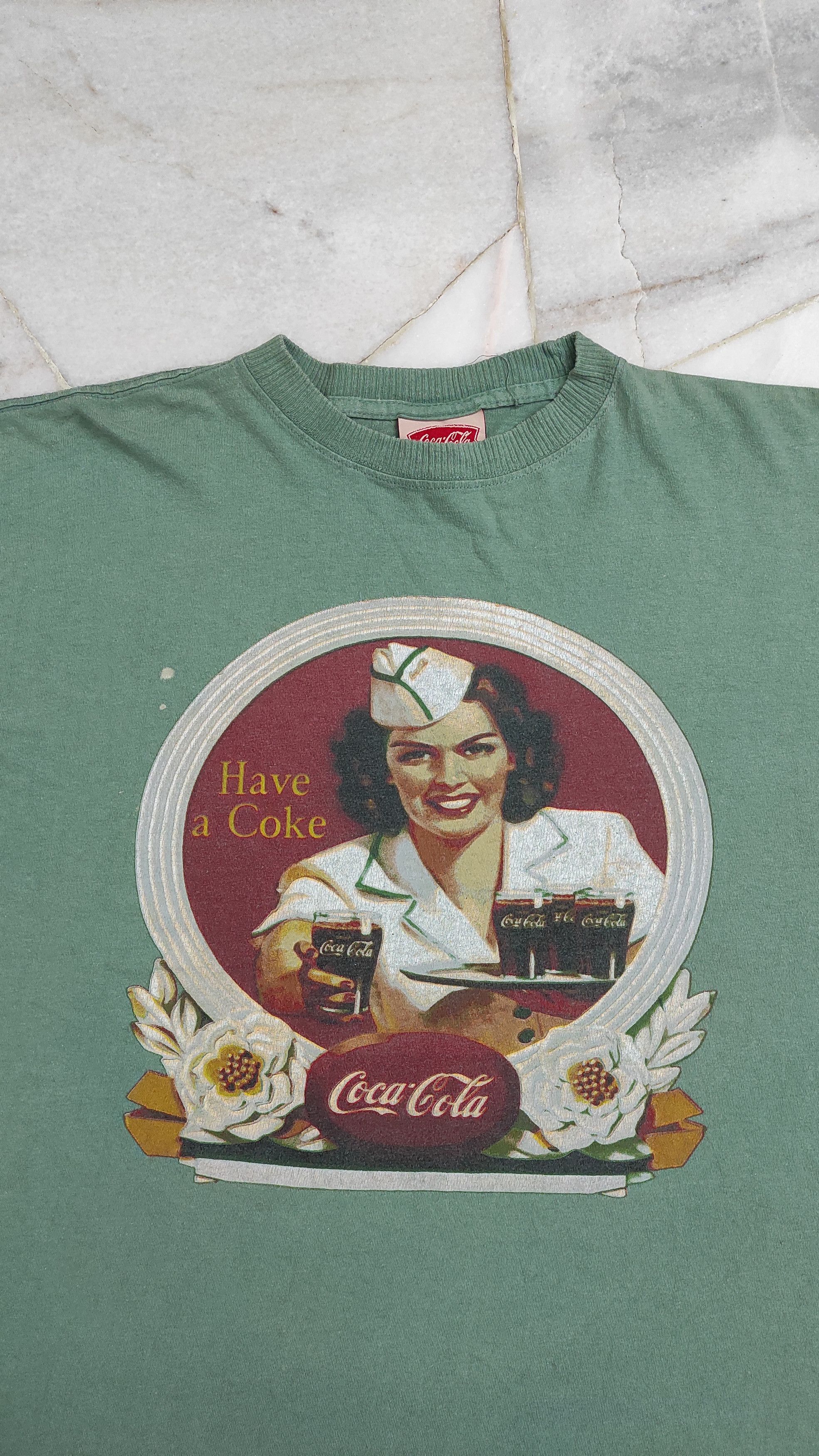 Coca Cola 1993 COCA COLA HAVE A COKE 50's AD PROMO Boxy TEE Size US L / EU 52-54 / 3 - 9 Thumbnail