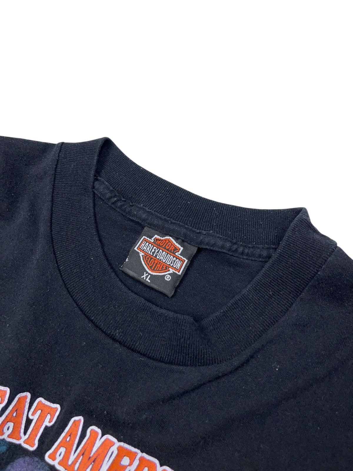 Harley Davidson Vintage 1991 Harley Davidson The Great American Hog T-shirt Size US XL / EU 56 / 4 - 4 Thumbnail
