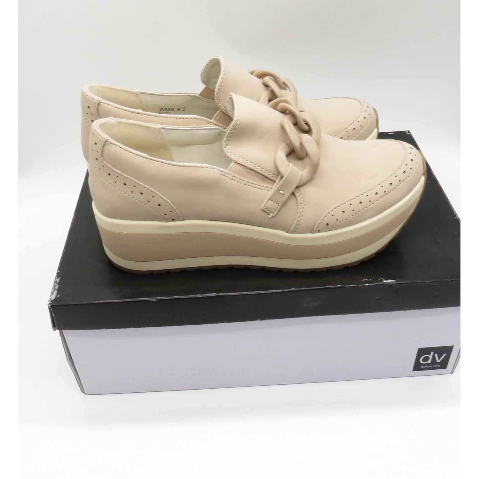 Dolce Vita Dolce Vita Women's Beige Platform Loafers 9.5 Chain Detail N Size US 9.5 / IT 39.5 - 1 Thumbnail