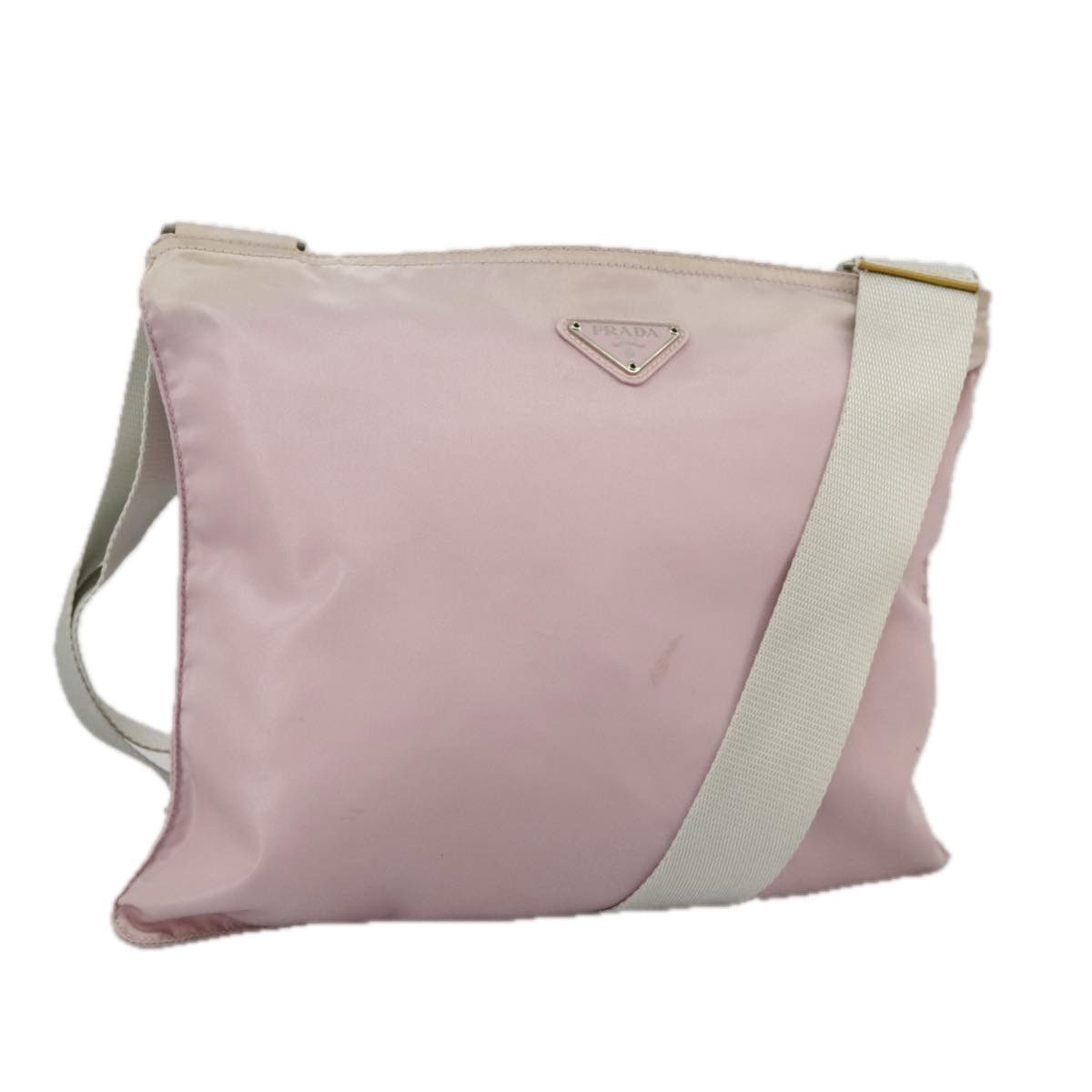 Prada Tessuto Pink Synthetic Shoulder Bag (Pre-Owned) Size ONE SIZE - 1 Thumbnail