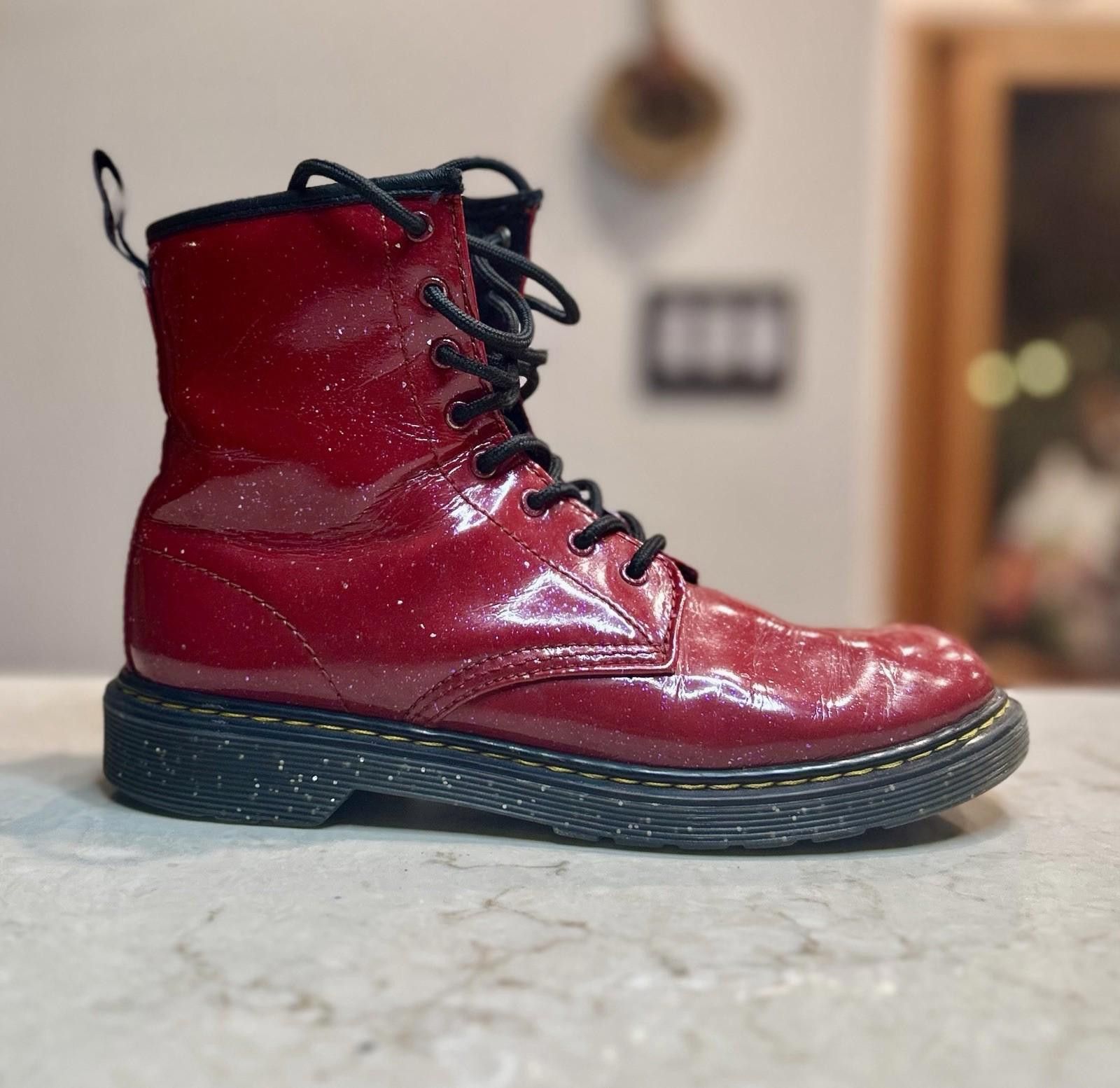 Dr. Martens 1460 Pascal Glitter Boots Red Women’s US 6