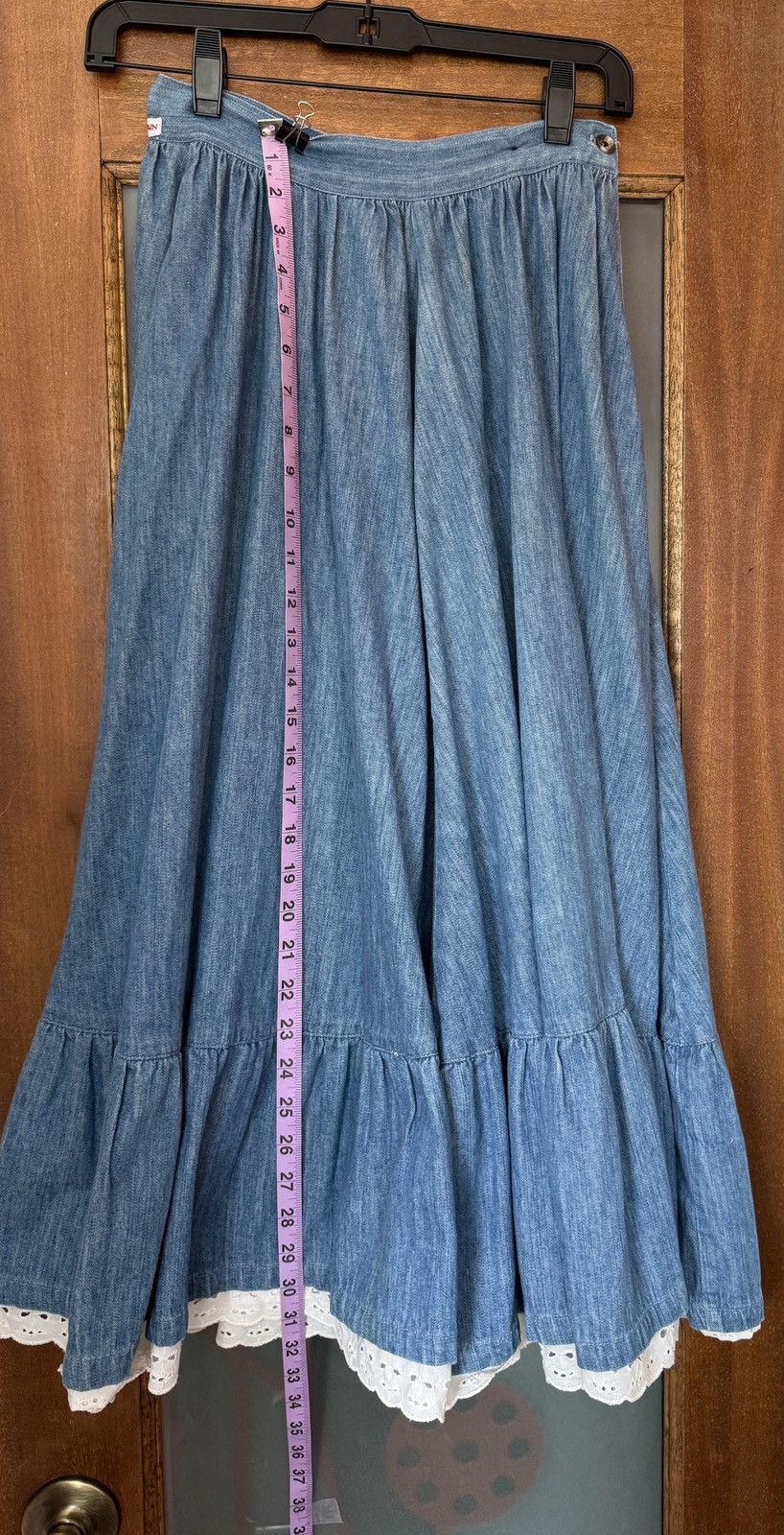 Other Jean Saint Germain Paris Vtg Chambray Pleated Denim Skirt Size 24" / US 00 / IT 34 - 8 Thumbnail