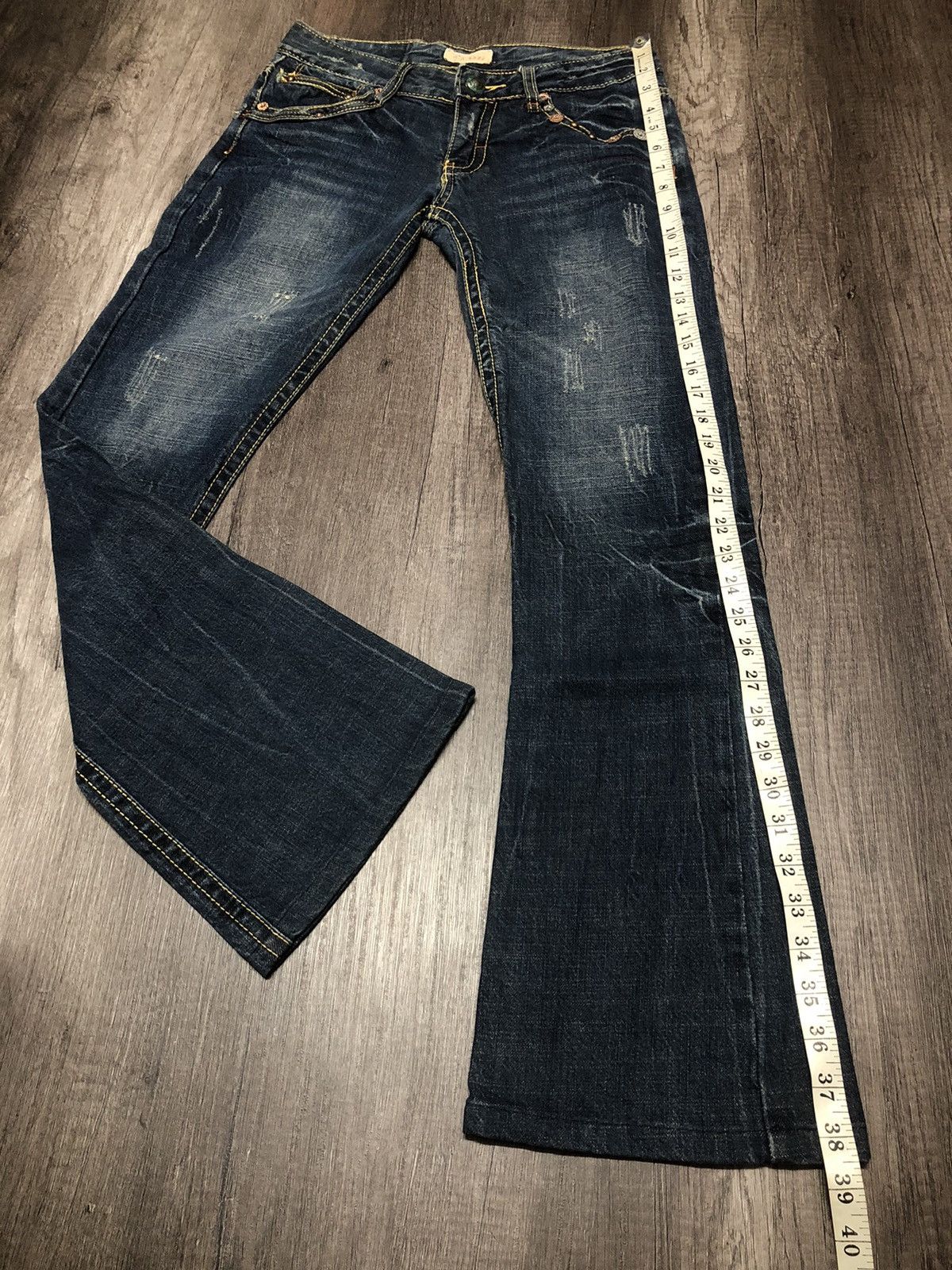 Vintage Reef Flare Distressed Jeans Japanese Brand