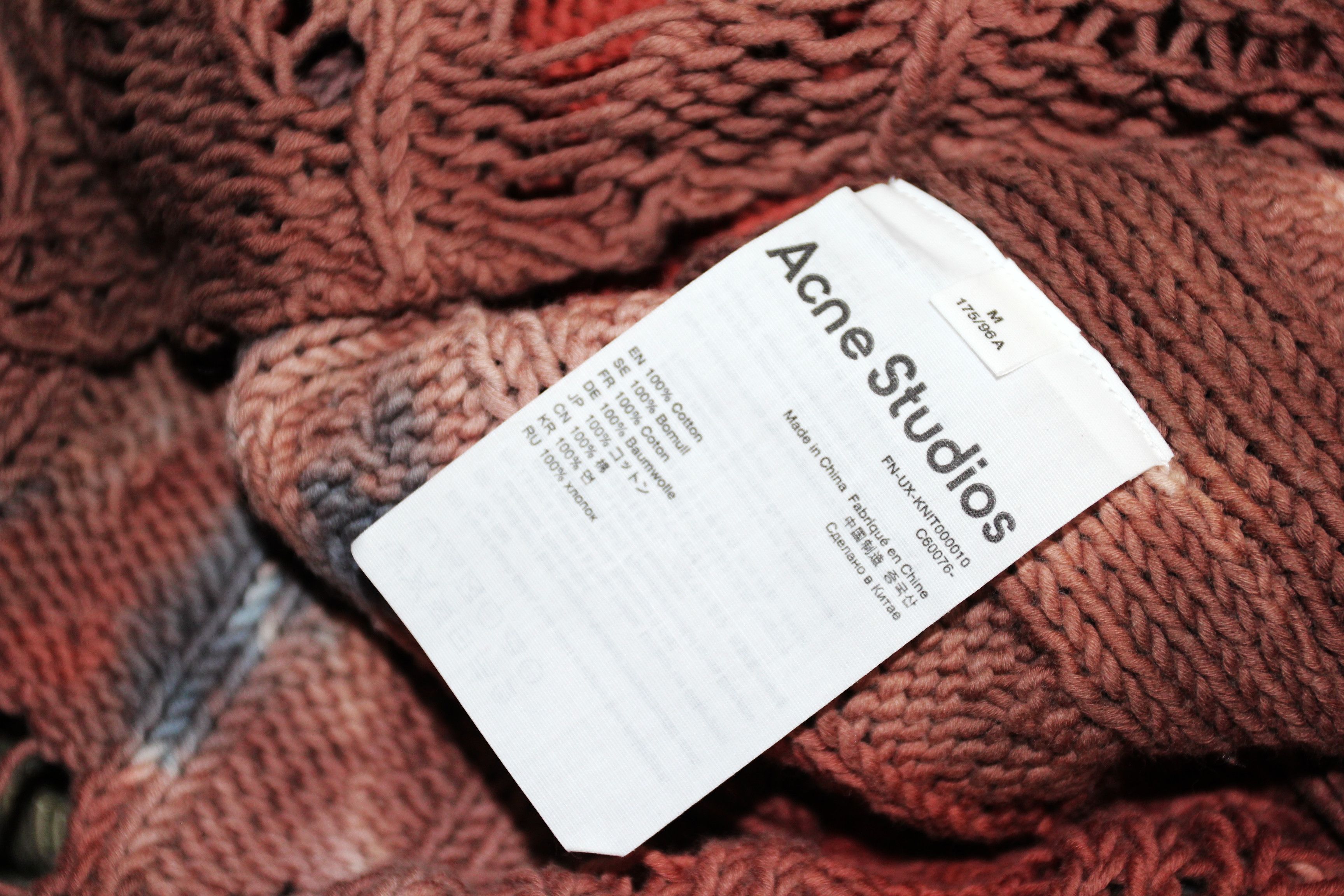 Acne Studios BNWT AW23 ACNE STUDIOS TIE-DYE CABLE KNIT SWEATER M Size US M / EU 48-50 / 2 - 9 Thumbnail